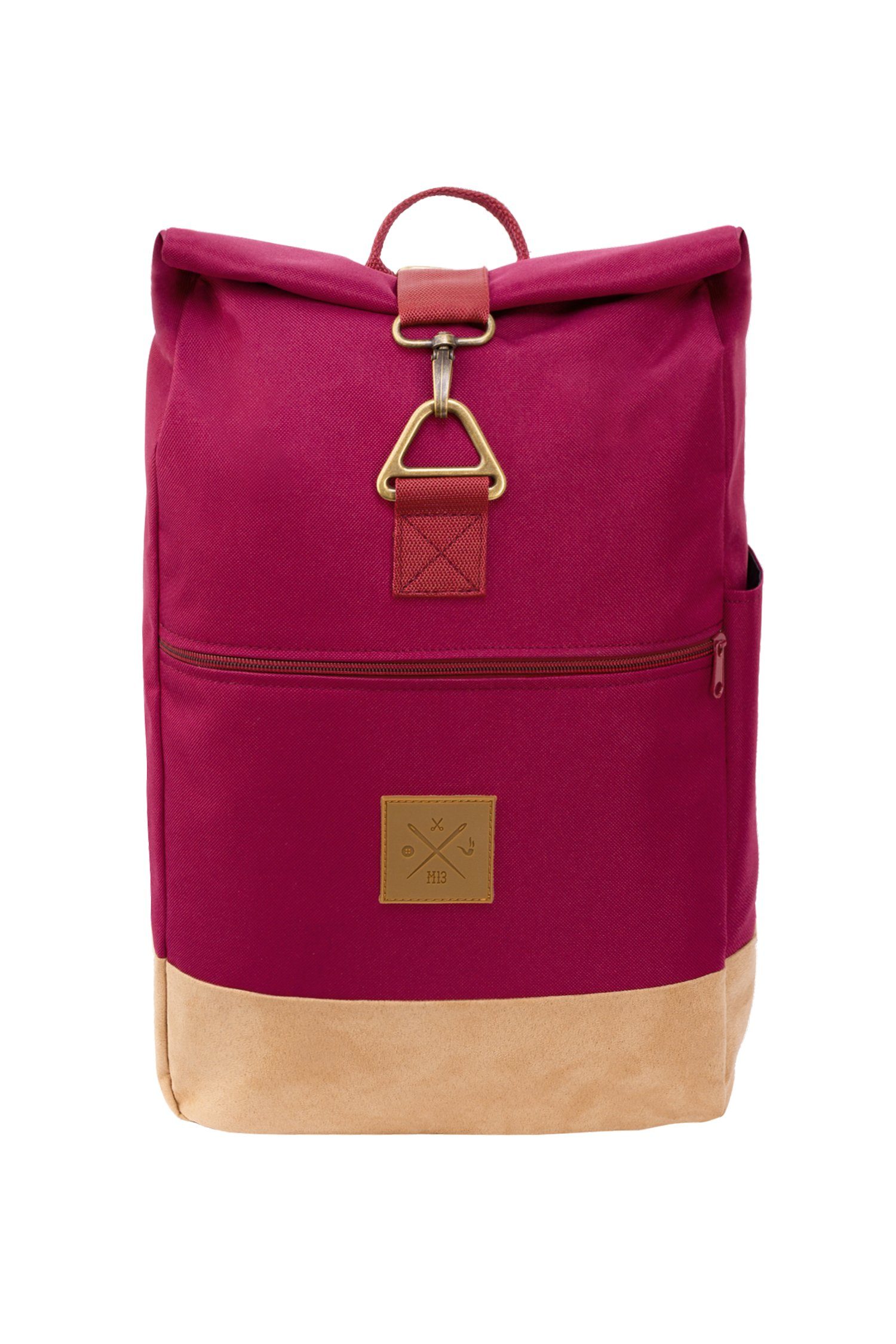 Manufaktur13 Tagesrucksack Timber Wood Roll-Top Backpack - Rucksack (18L), Daypack, Laptopfach, Flaschenhalter