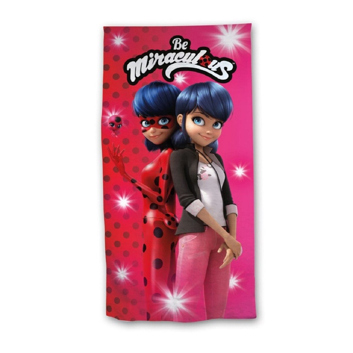 Miraculous - Ladybug Strandtuch Badehandtuch – 70x140 cm aus weichem Polyes günstig online kaufen
