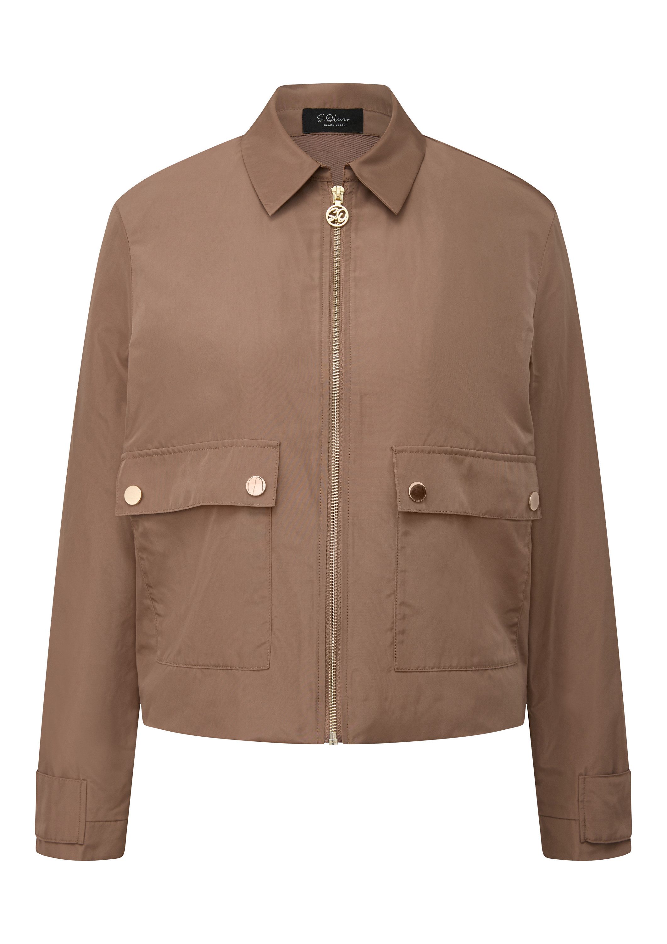 s.Oliver Funktionsjacke Indoor-Jacke Blouson im Relaxed Fit mit Elastiksaum