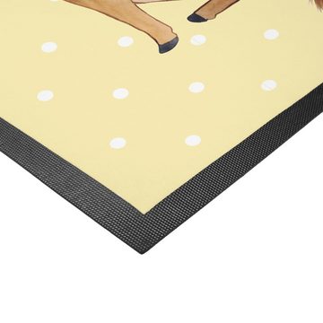 Fußmatte 50 x 75 cm Esel - Gelb Pastell - Geschenk, Tiermotive, Türvorleger, T, Mr. & Mrs. Panda, Höhe: 0.3 mm, Liebevoller Empfang
