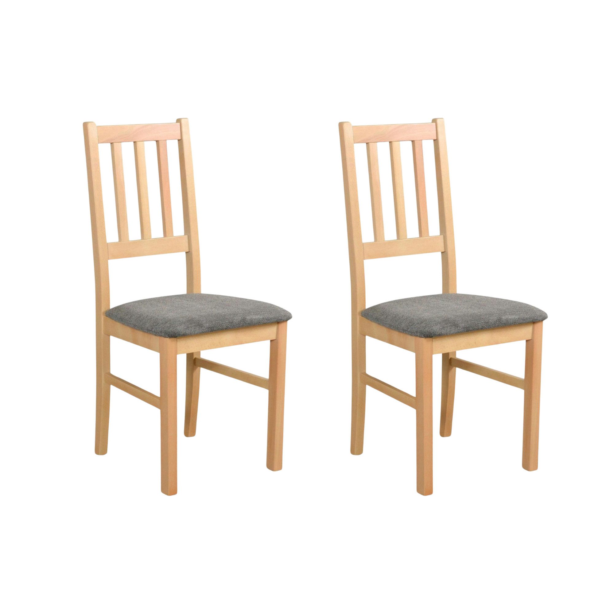 MOEBLO Stuhl BESO 04 (Polsterstühle, Holzstühle, Esszimmerstühle, Polsterstuhl aus Buchenholz für Esszimmer, Holzstuhl mit gepolstertem Sitz, 2 St), (BxHxT): 43x90x40cm