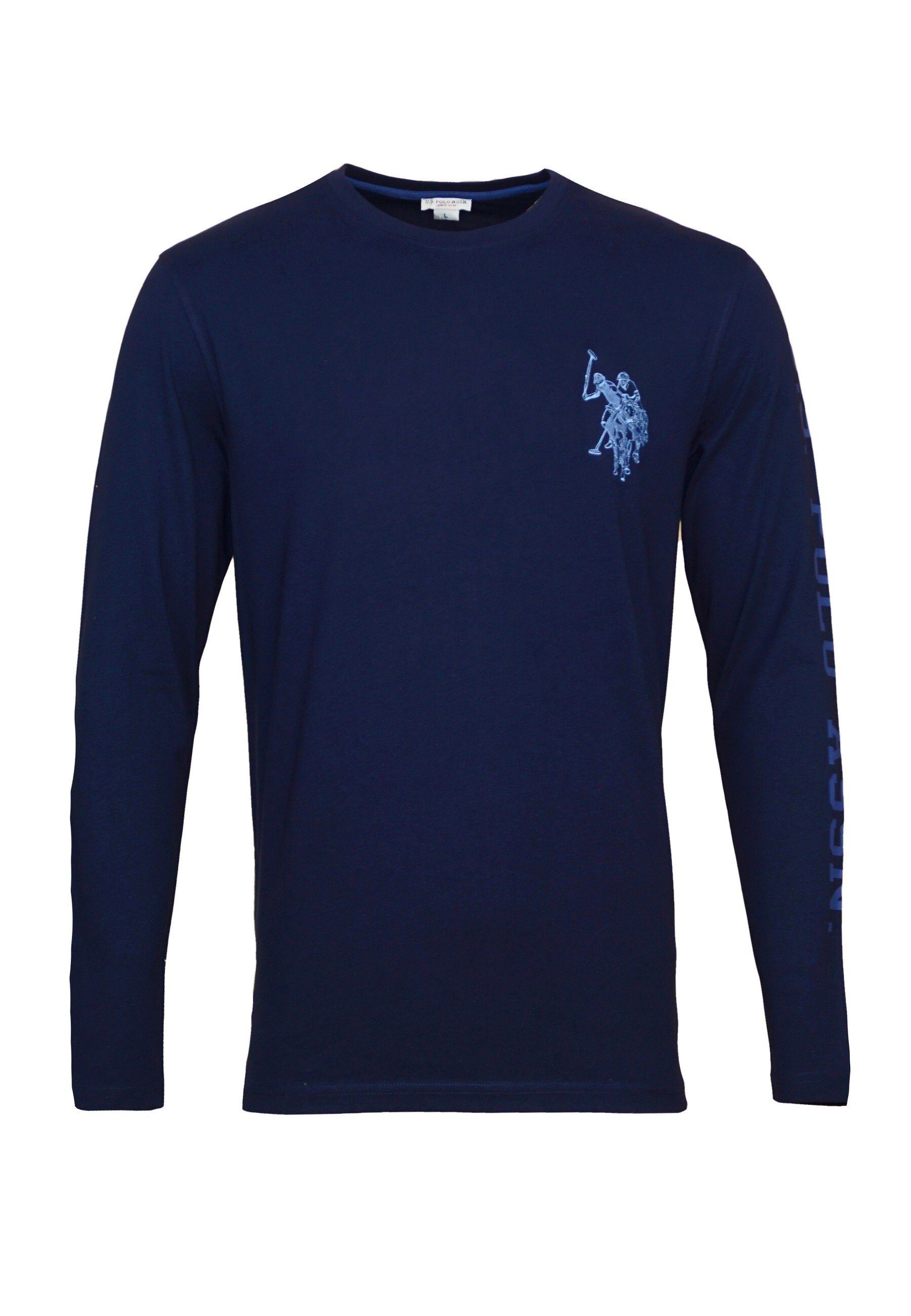 Shirt R-Neck dunkelblau Polo Assn Longsleeve Longsleeve U.S.