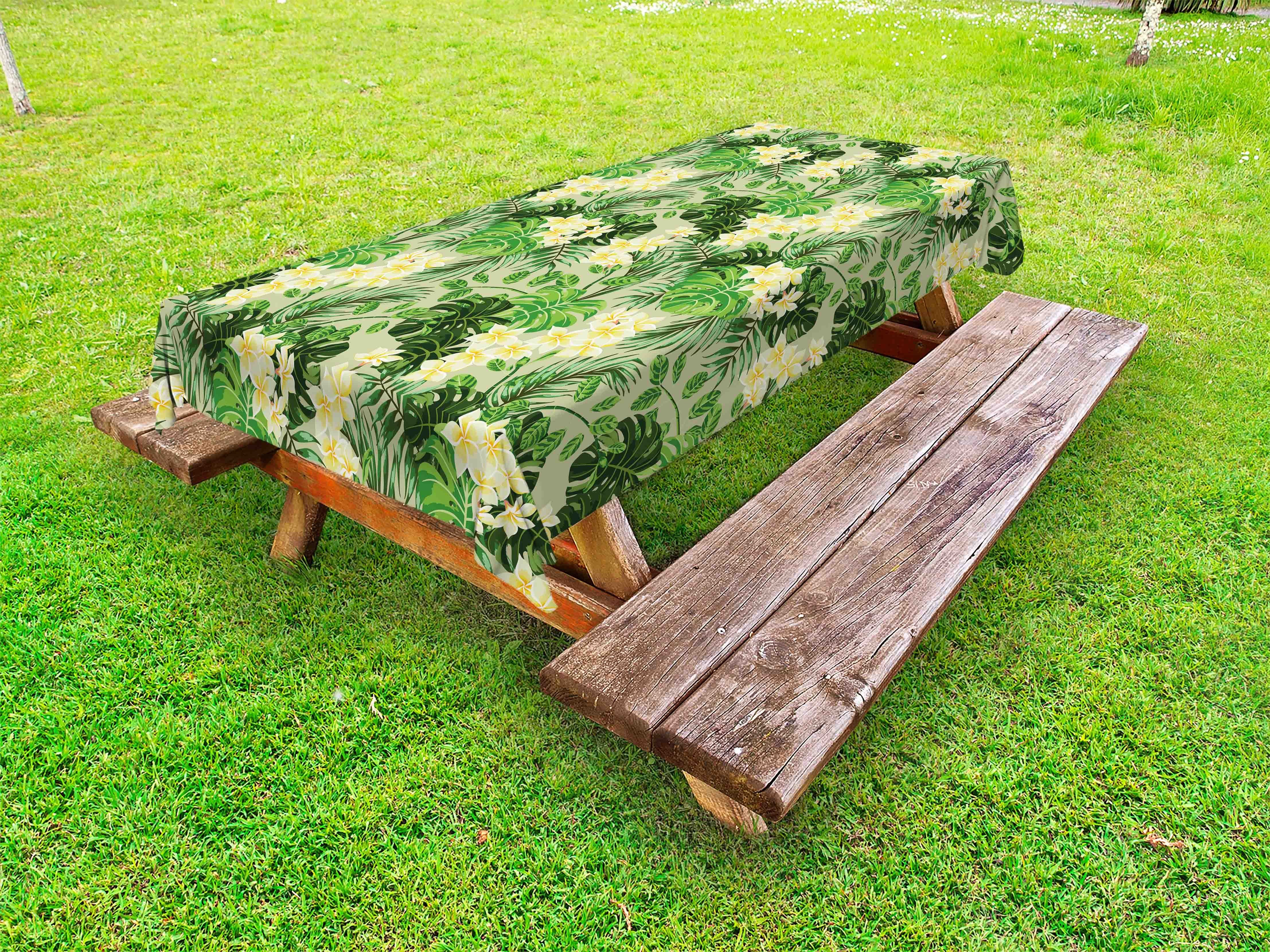 Abakuhaus Tischdecke dekorative waschbare Picknick-Tischdecke, Blumen Exotische Pflanzendecke Muster | Tischdecken