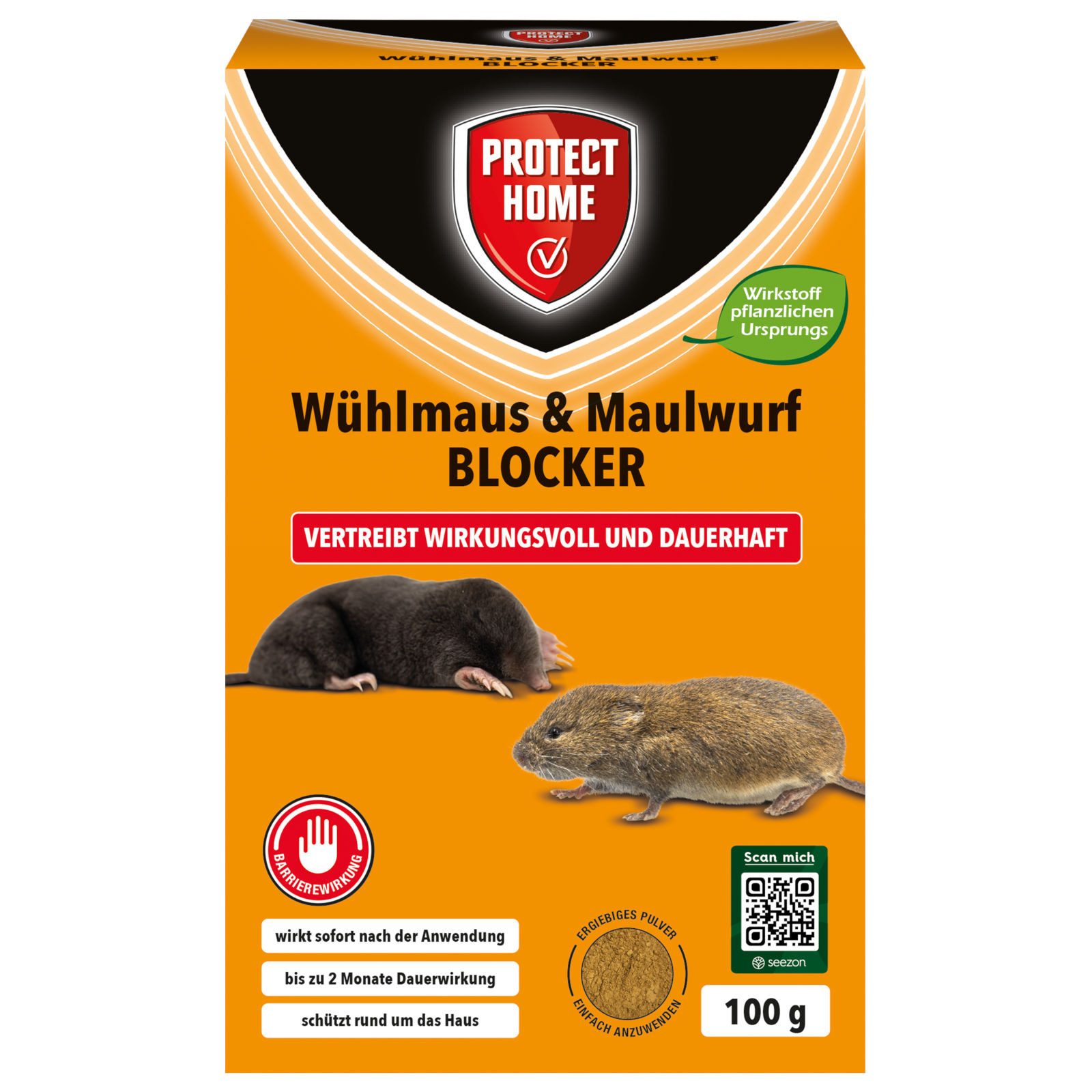 Protect Home Vergrämungsmittel Wühlmaus & Maulwurf Blocker, 100 g, 100 g