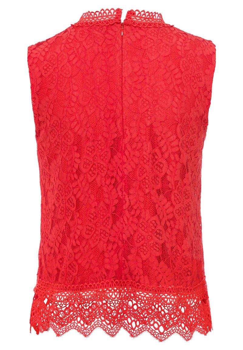 Rot MORE&MORE Hemdbluse 0524 Blouse Lace