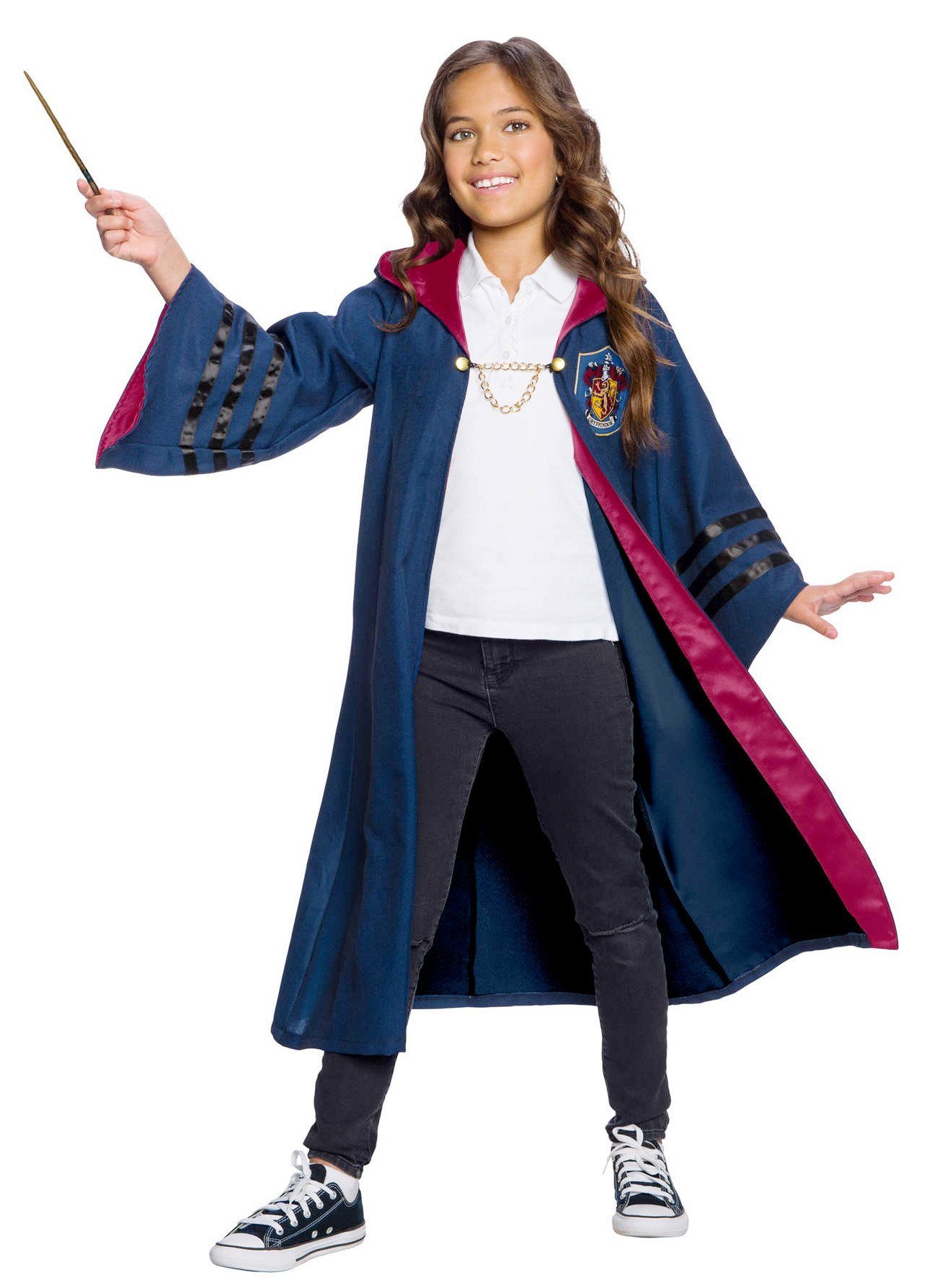 Metamorph Zauberer-Kostüm Fantastische Tierwesen - Gryffindor Deluxe Robe fü, Die dunkelblaue Hogwarts-Robe der Harry Potter-Welt