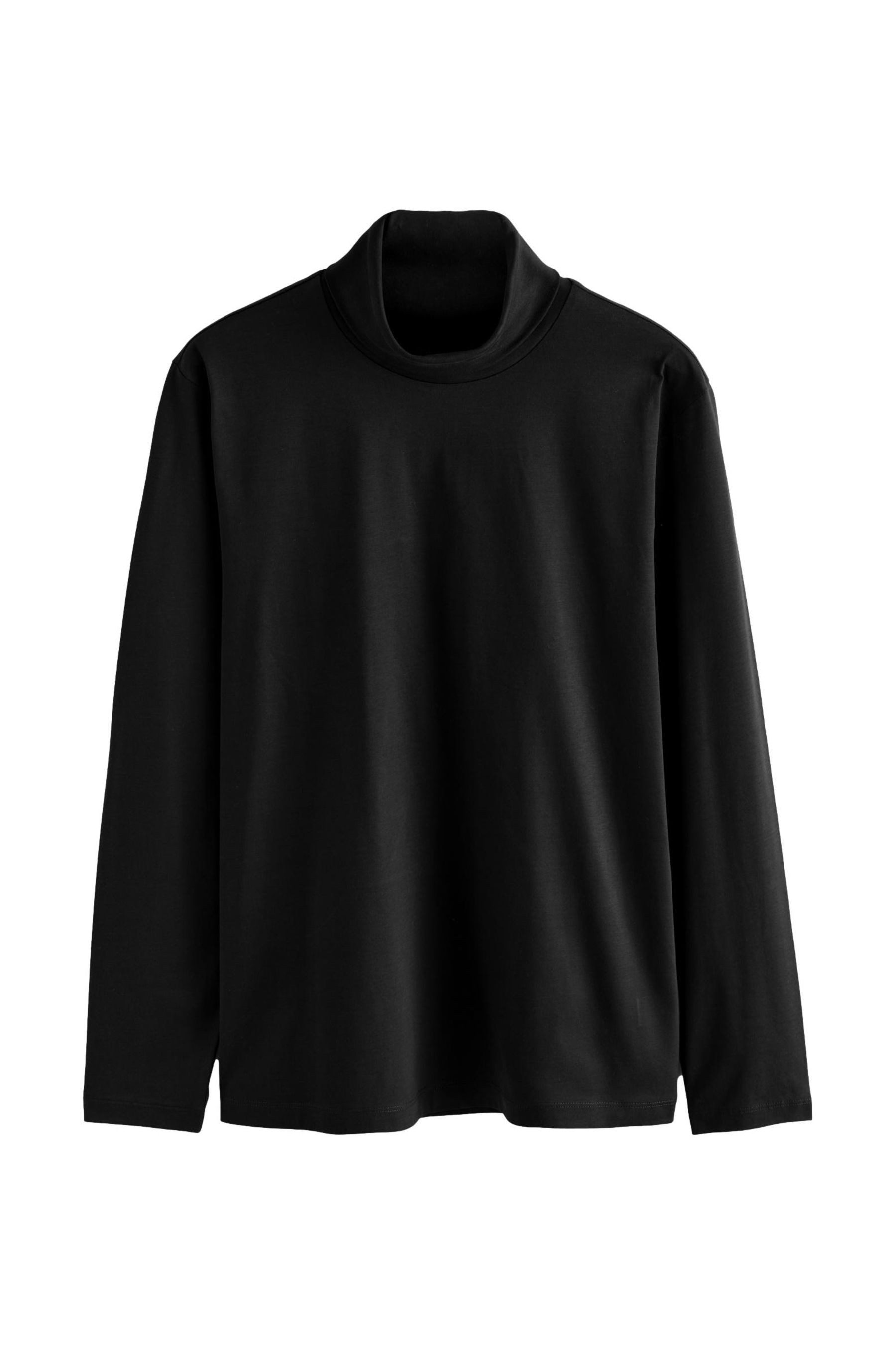 Langarmshirt Langarm-Rollkragenshirt aus SUPIMA®-Baumwolle