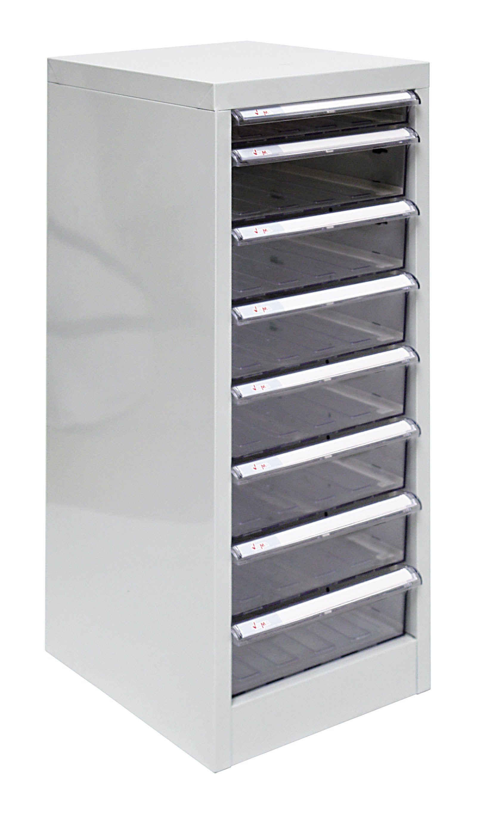 ADB Mehrzweckschrank ADB Schubladencontainer aus Metall mit 8 Schubladen 27,3 x 74 cm (B x H), pulverbeschichtet