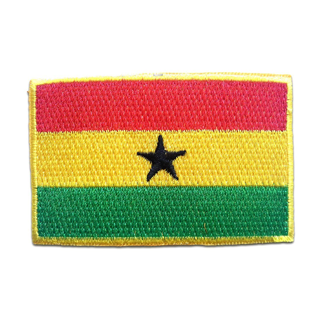 Catch the Patch Aufnäher Bügelbild, Aufbügler, Applikationen, Patches, Flicken, zum aufbügeln, Polyester, Ghana Flagge Fahne - Größe: 4,7 x 7,4 cm
