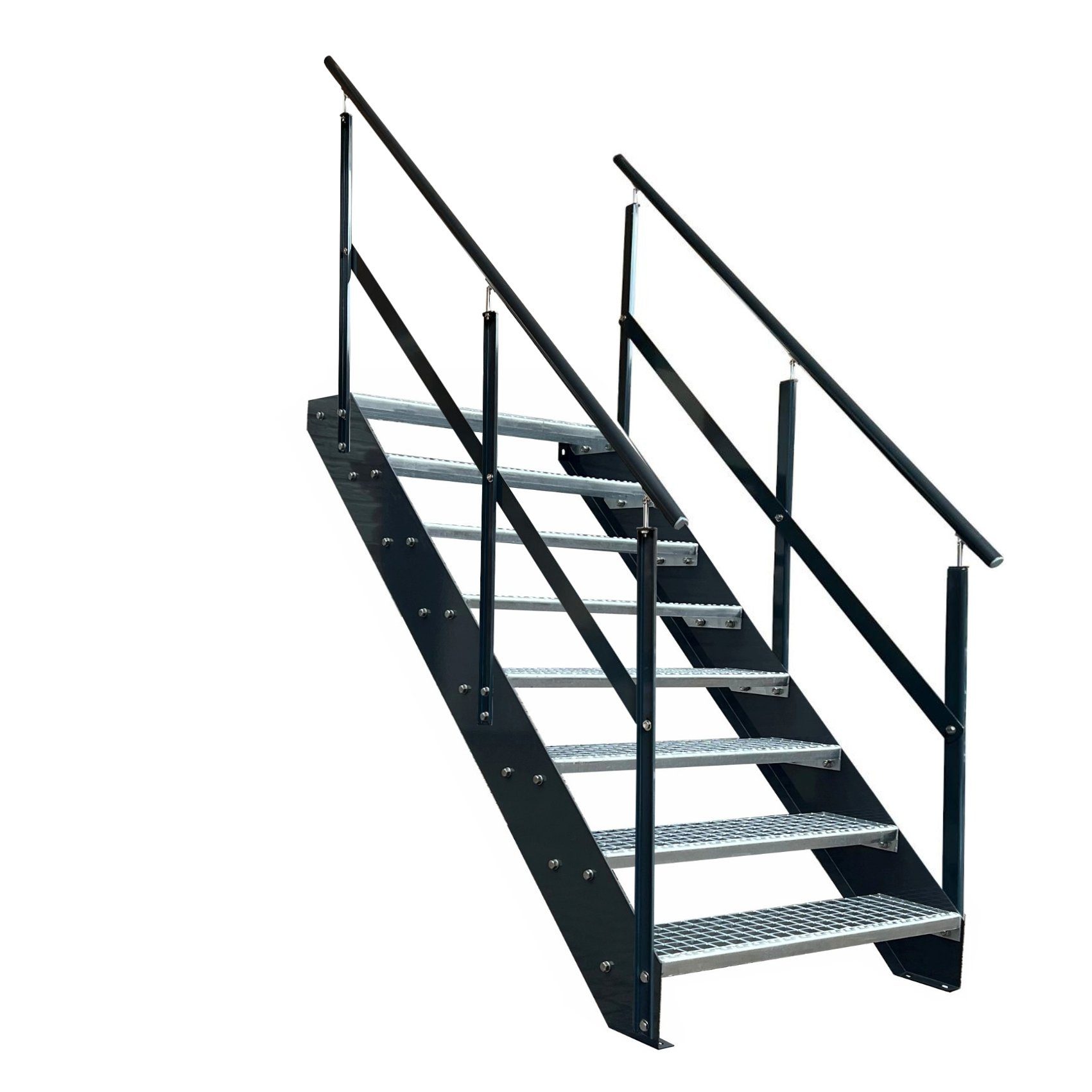 Kaminbau Mierzwa Außentreppe Premium Treppe Anthrazit günstig online kaufen