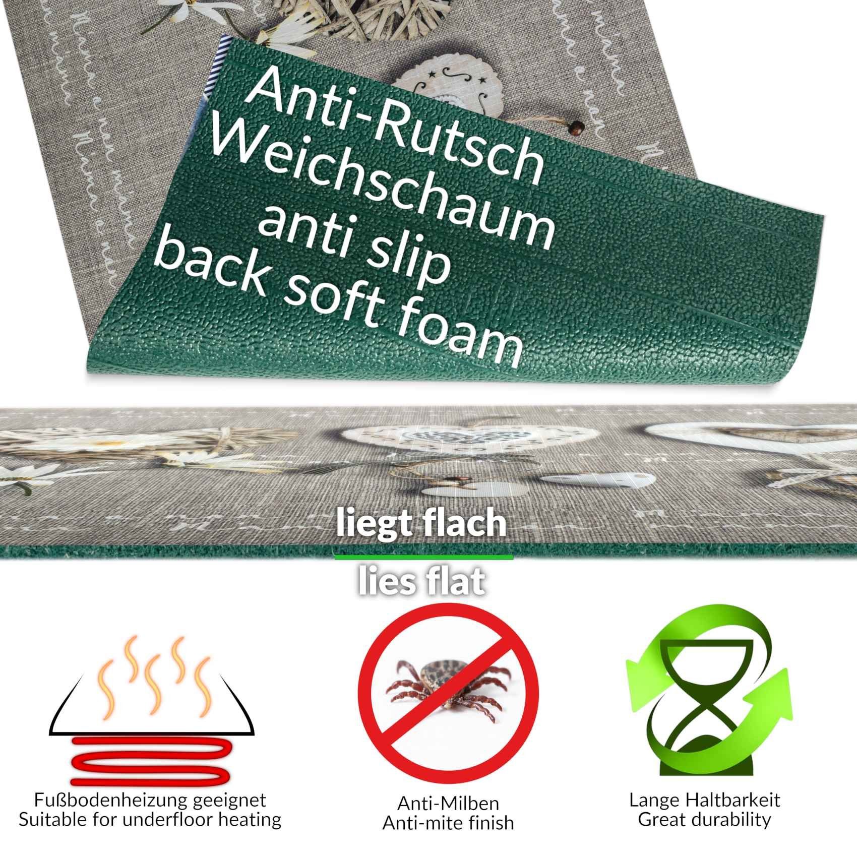 Küchenläufer Läufer GreenLine 3 ANRO, Teppichläufer Textil Flurläufer Textil, Höhe: Rechteckig, mm