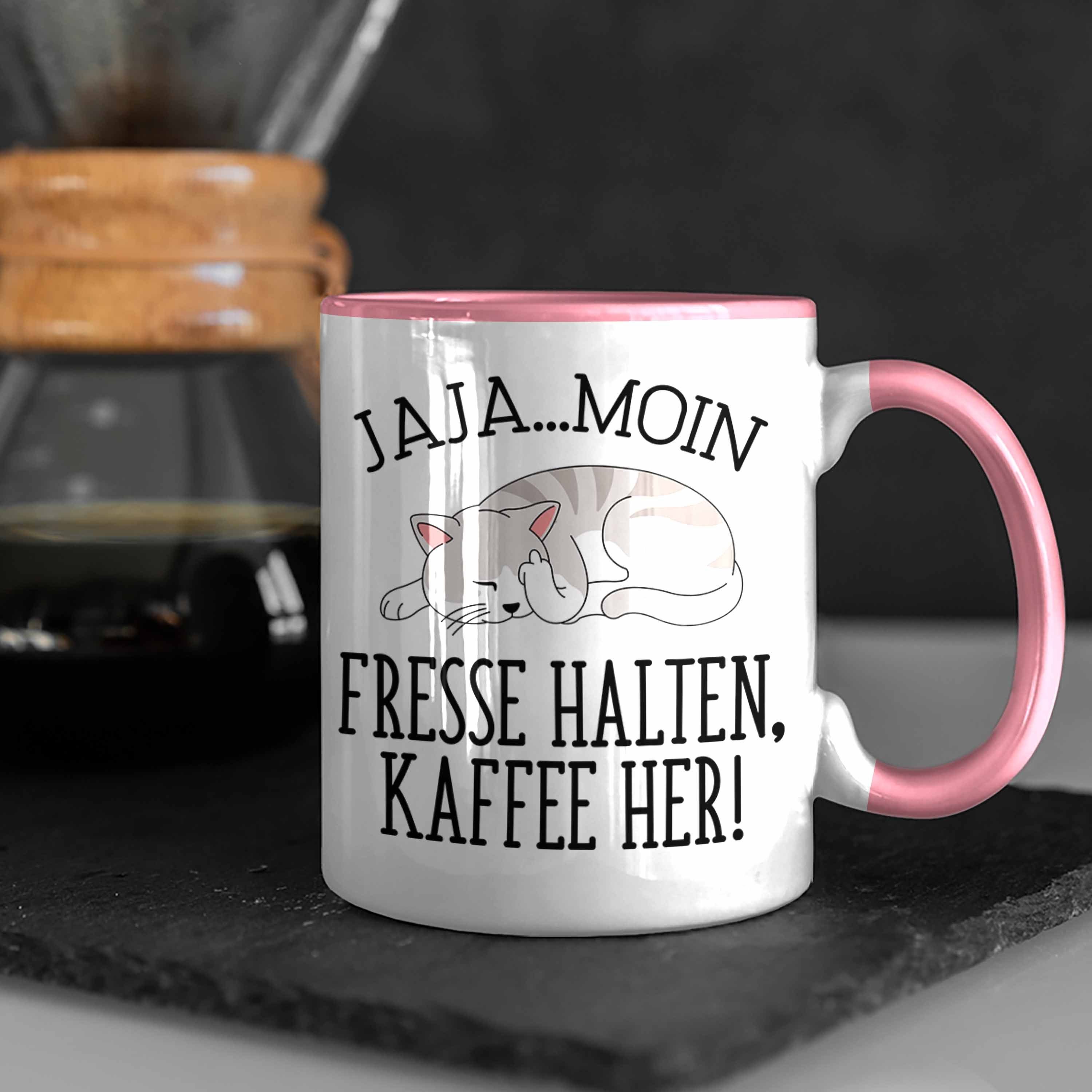 Ich Fr** Tasse Her Moin Trendation Jeden Halten Hasse Becher Trendation Rosa Tasse Kaffee -