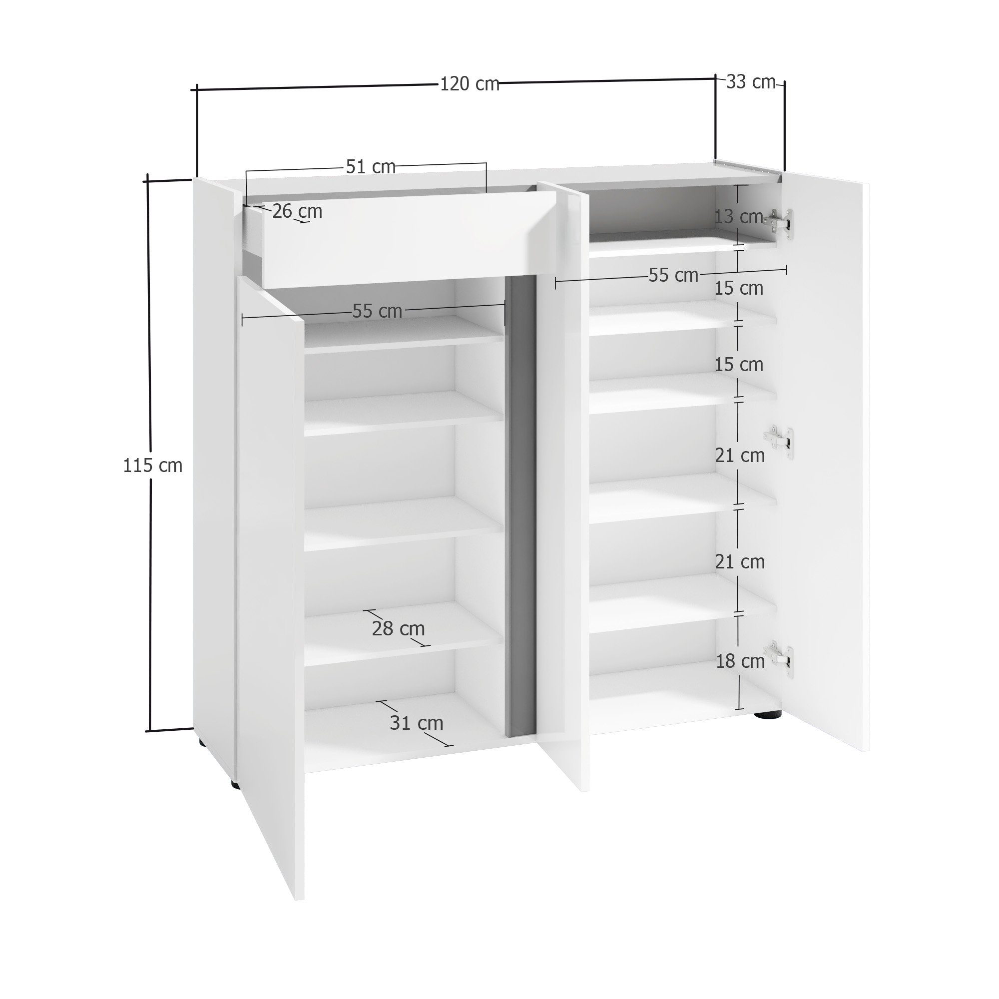 Schuhschrank KITALY Atrium (1-St)