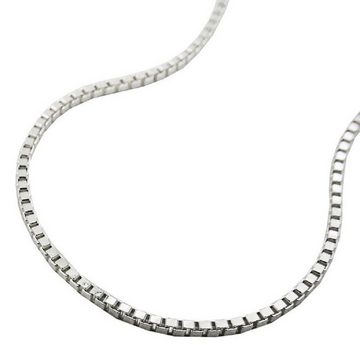 unbespielt Silberkette Halskette 1 mm Venezianerkette 925 Silber 50 cm inkl. Schmuckbox, Silberschmuck für Damen und Herren