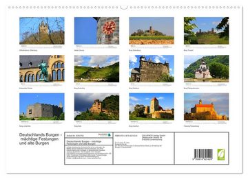 CALVENDO Wandkalender Deutschlands Burgen - mächtige Festungen und alte Burgen (Premium, hochwertiger DIN A2 Wandkalender 2023, Kunstdruck in Hochglanz)