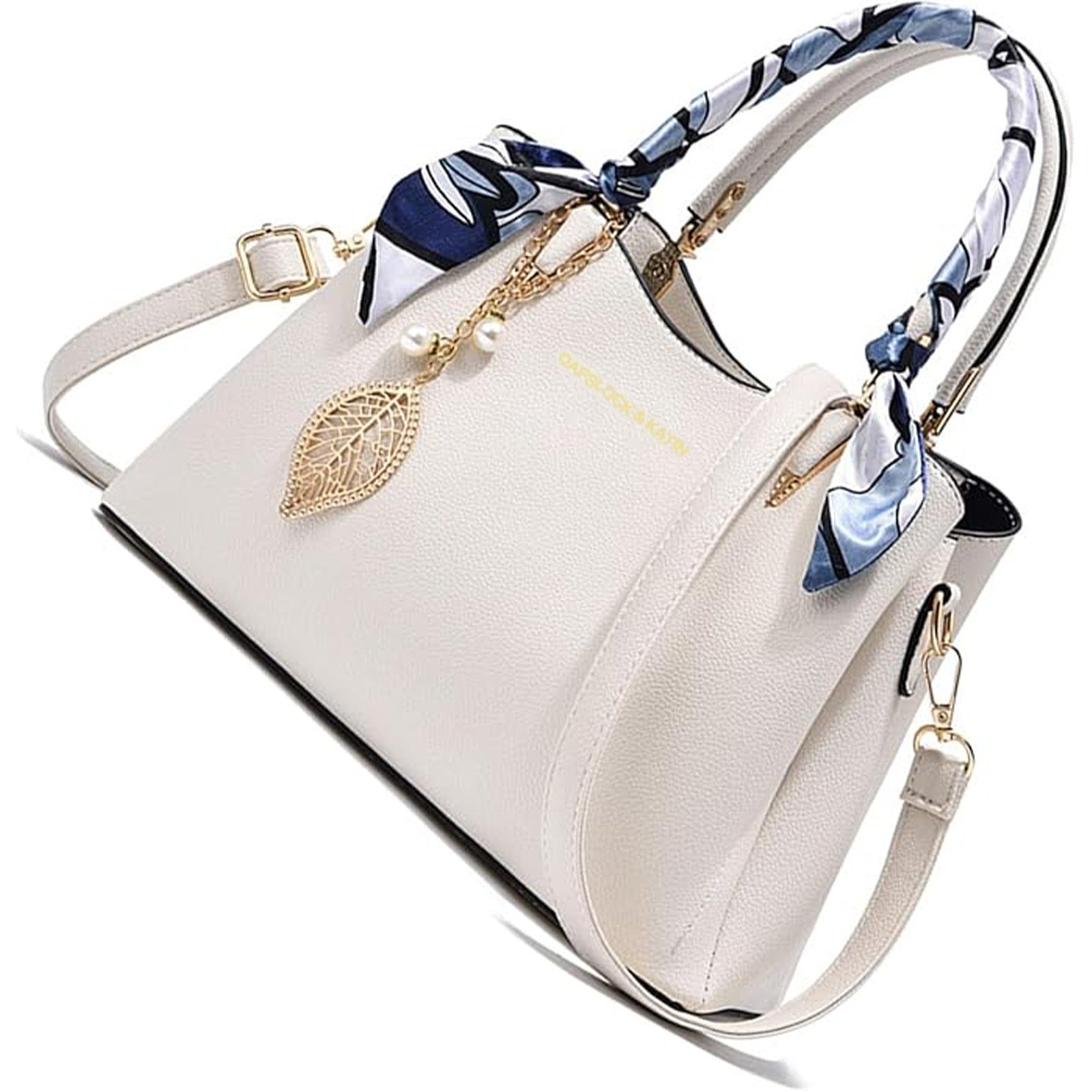 OKWISH Henkeltasche Damen-Handtasche Umhängetasche Tragetasche Aktentasche Tasche Damen (abnehmbarer Schulterriemen vielseitig tragbar Alltags Business-Tasche, 1-tlg., Drei Hauptfächer Reißverschluss- und Handyfach), für Alltag Reisen Partys Büro oder besondere Anlässe kombinierbar