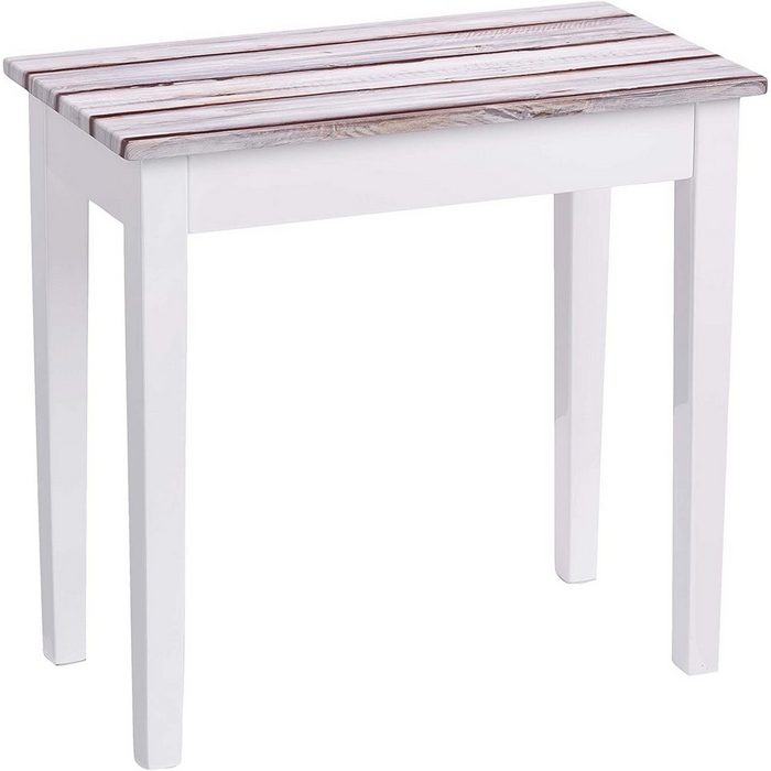 HAKU Beistelltisch HAKU Möbel Beistelltisch - weiß-maritimo kiefer - H. 52cm x B. 56cm