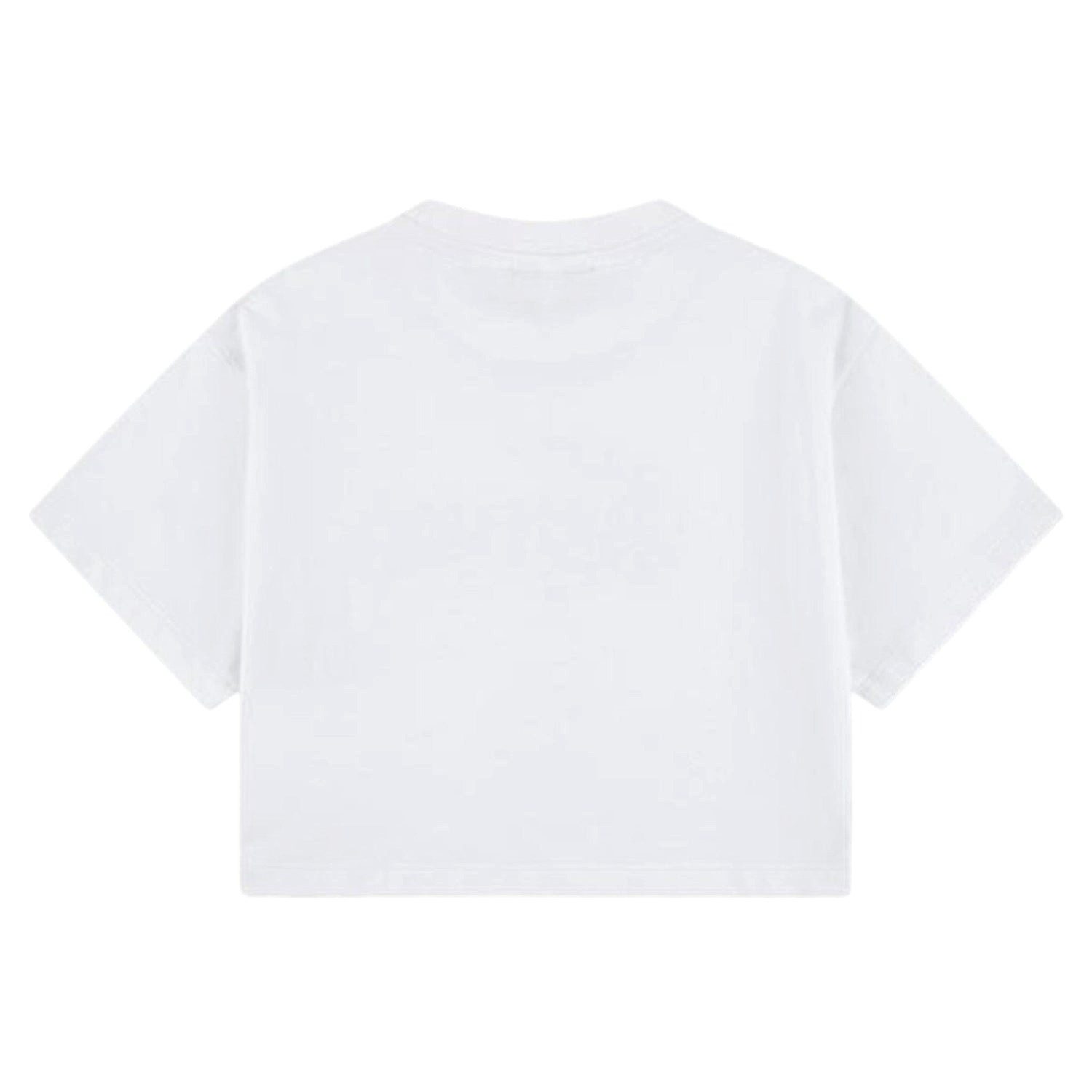 Lacoste T-Shirt Lacoste Mädchen-T-Shirt mit großem Monogramm-Krokodil weiß beige – LIO