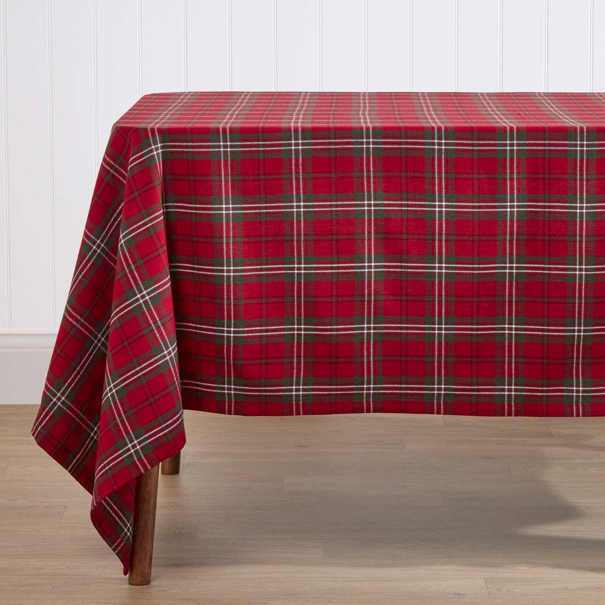 Homescapes Tischdecke Edward Tartan Tischdecke rot kariert – 137 x 228 cm, 100% Baumwolle (1-tlg)