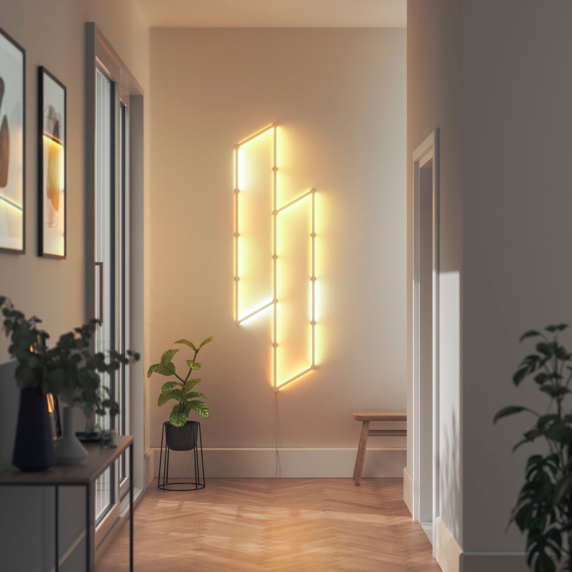 Dimmfunktion, Lines, Lichtleiste Farbwechsler LED integriert, fest LED nanoleaf