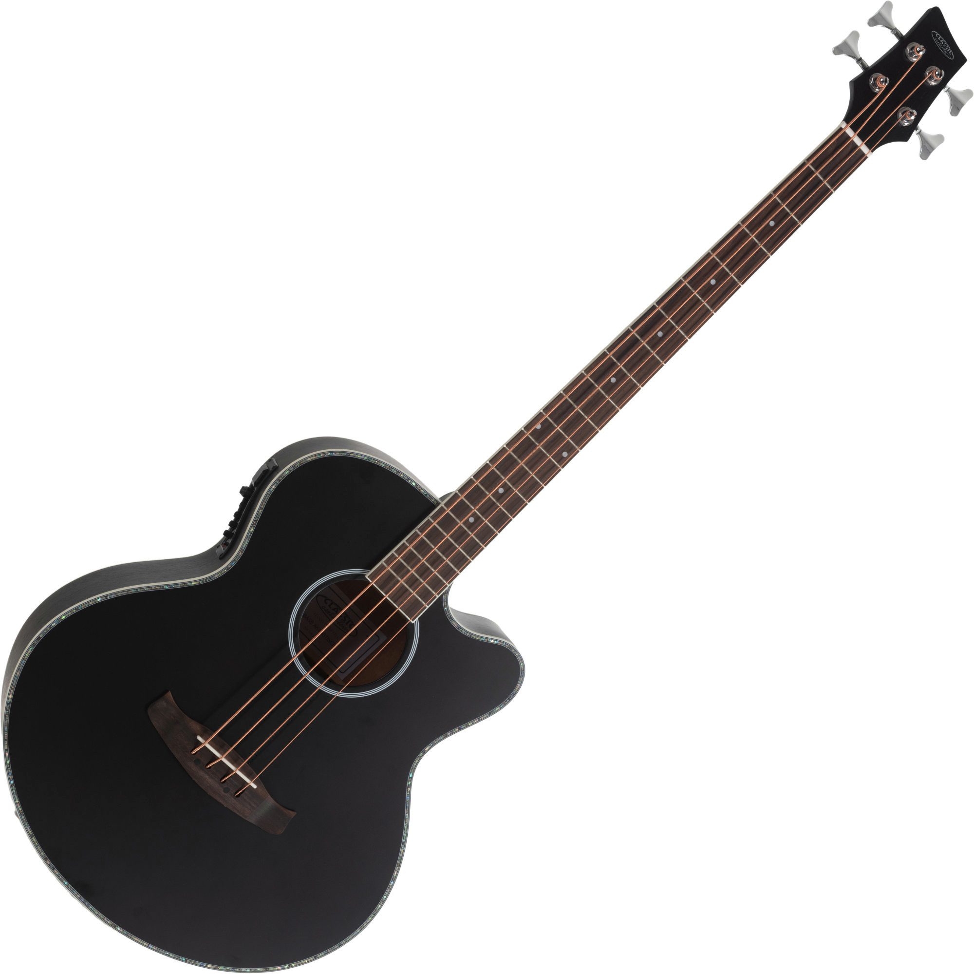 Classic Cantabile Akustik-Bass ABJ4-50CE Jumbo Akustik Bass - mit Tonabnehmer, Jumbo mit Cutaway, Medium Scale-Akustikbass mit Tonabnehmer