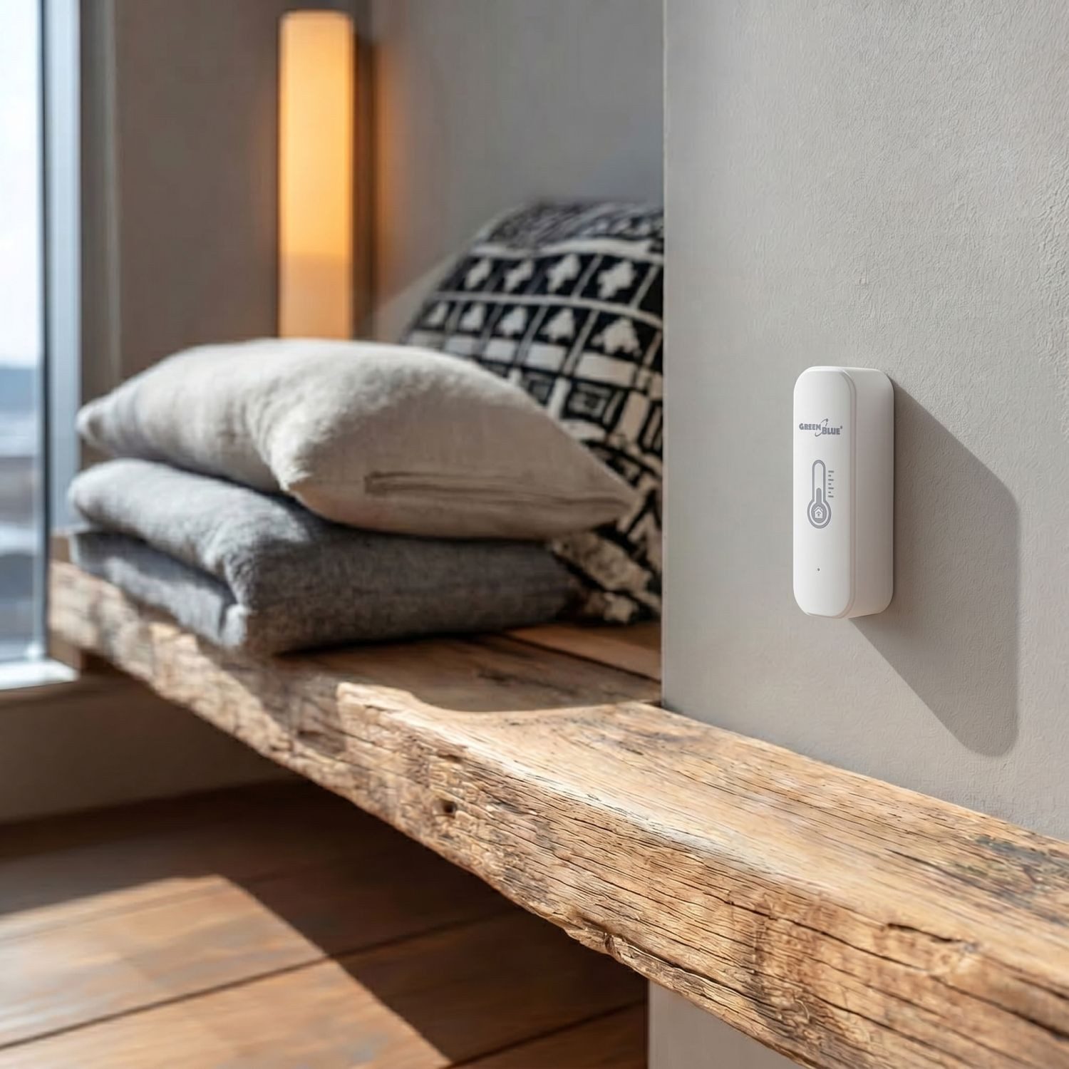 GreenBlue Feuchtigkeitssensor GB737 Tuya Smart WLAN-Temperatur- und Feuchtigkeitssensor, Android/iOS/Alexa/Google Home, 3,0 V Gleichstrom
