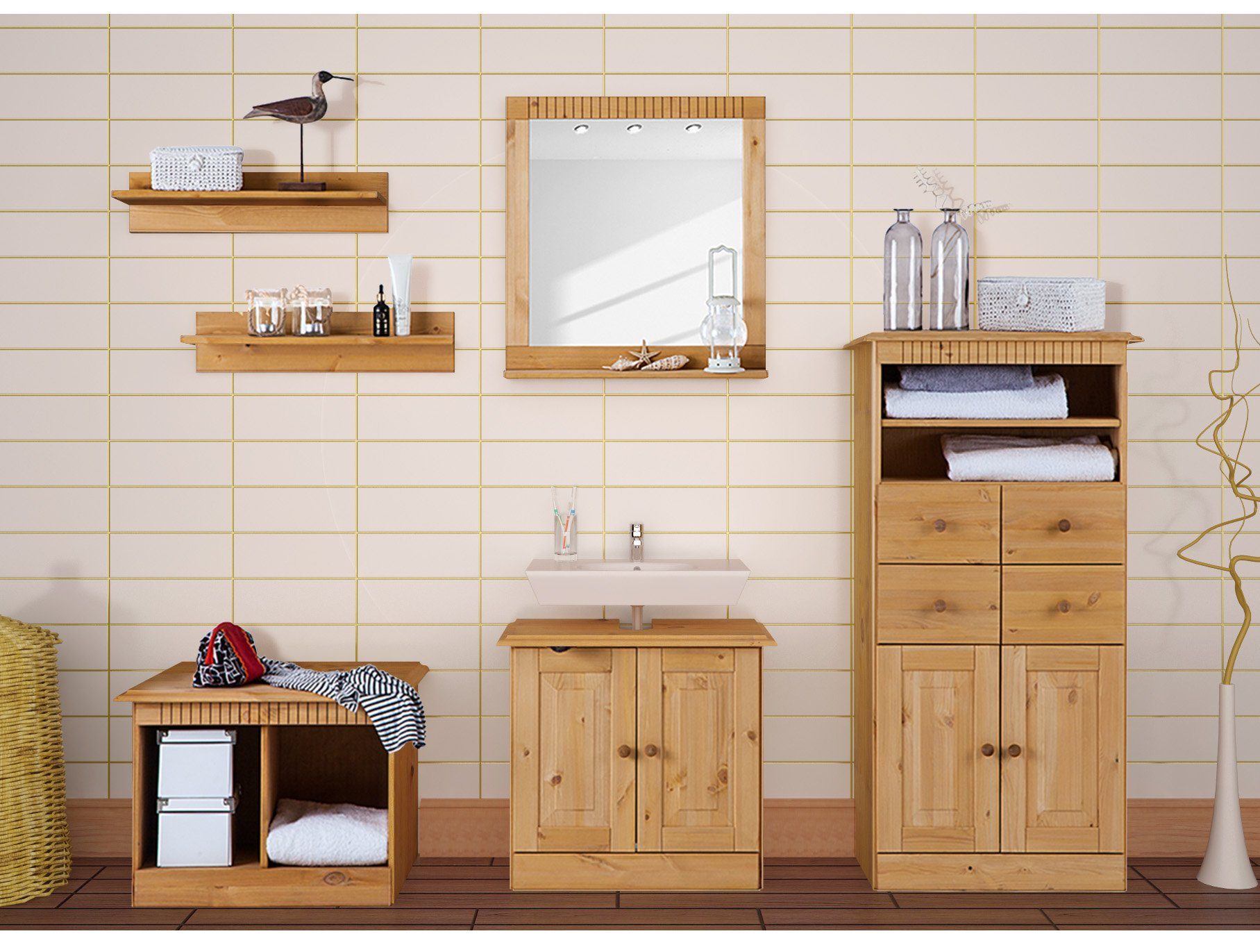 loft24 Wandregal Rico, 2er-Set 1-tlg., Hängeregal, günstig online kaufen