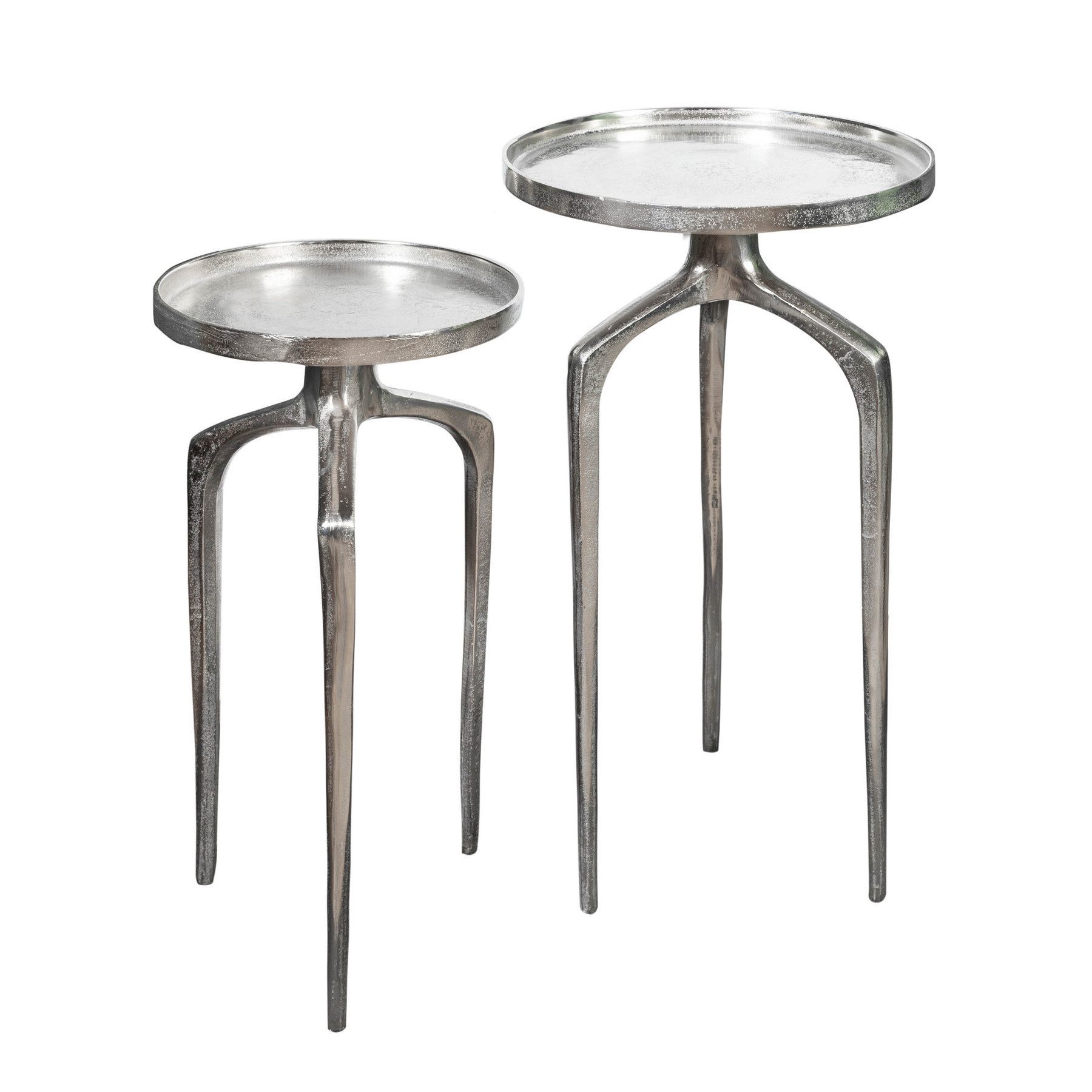 riess-ambiente Beistelltisch ABSTRACT Ø60cm silber (Set, 2-St), Wohnzimmer günstig online kaufen