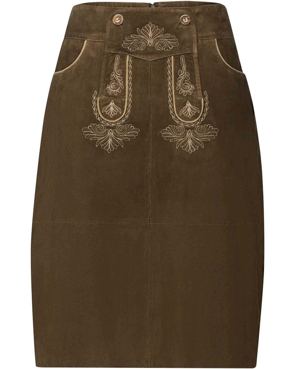 Luis Steindl Trachtenrock Weiter Leder-Trachtenrock günstig online kaufen