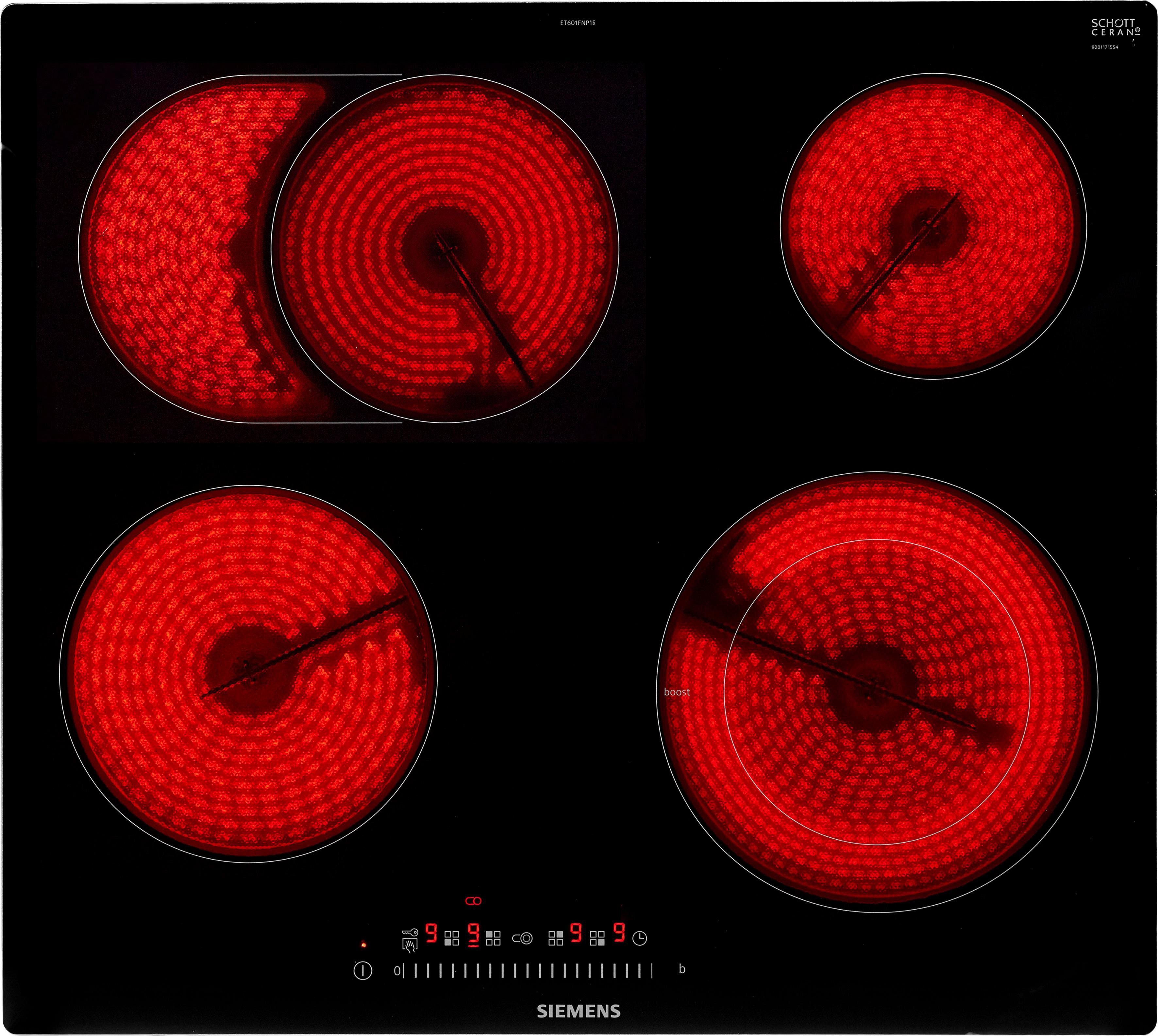 SIEMENS Elektro-Kochfeld von SCHOTT CERAN® iQ300 ET601FNP1E