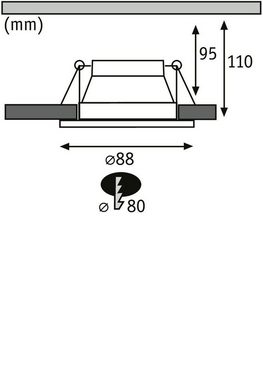 Paulmann LED Einbauleuchte Cole, ohne Leuchtmittel, GU10