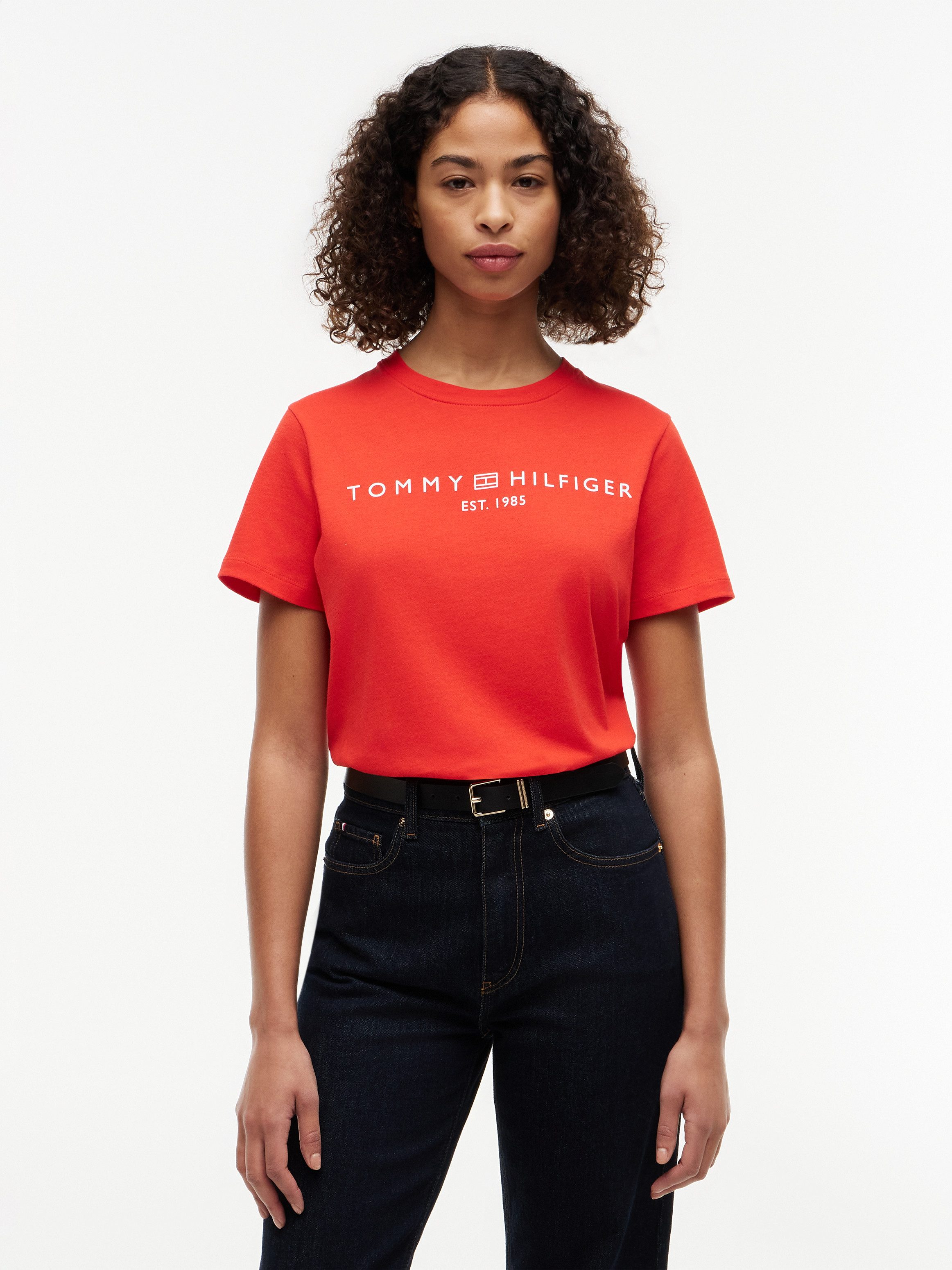 Tommy Hilfiger Kurzarmshirt REG CORP LOGO C-NK SS Baumwolle