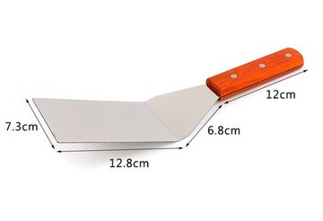 BAYLI Pizzaschneider Massiver Pfannenwender Set aus Edelstahl - 2 Stück Fleischwender mit