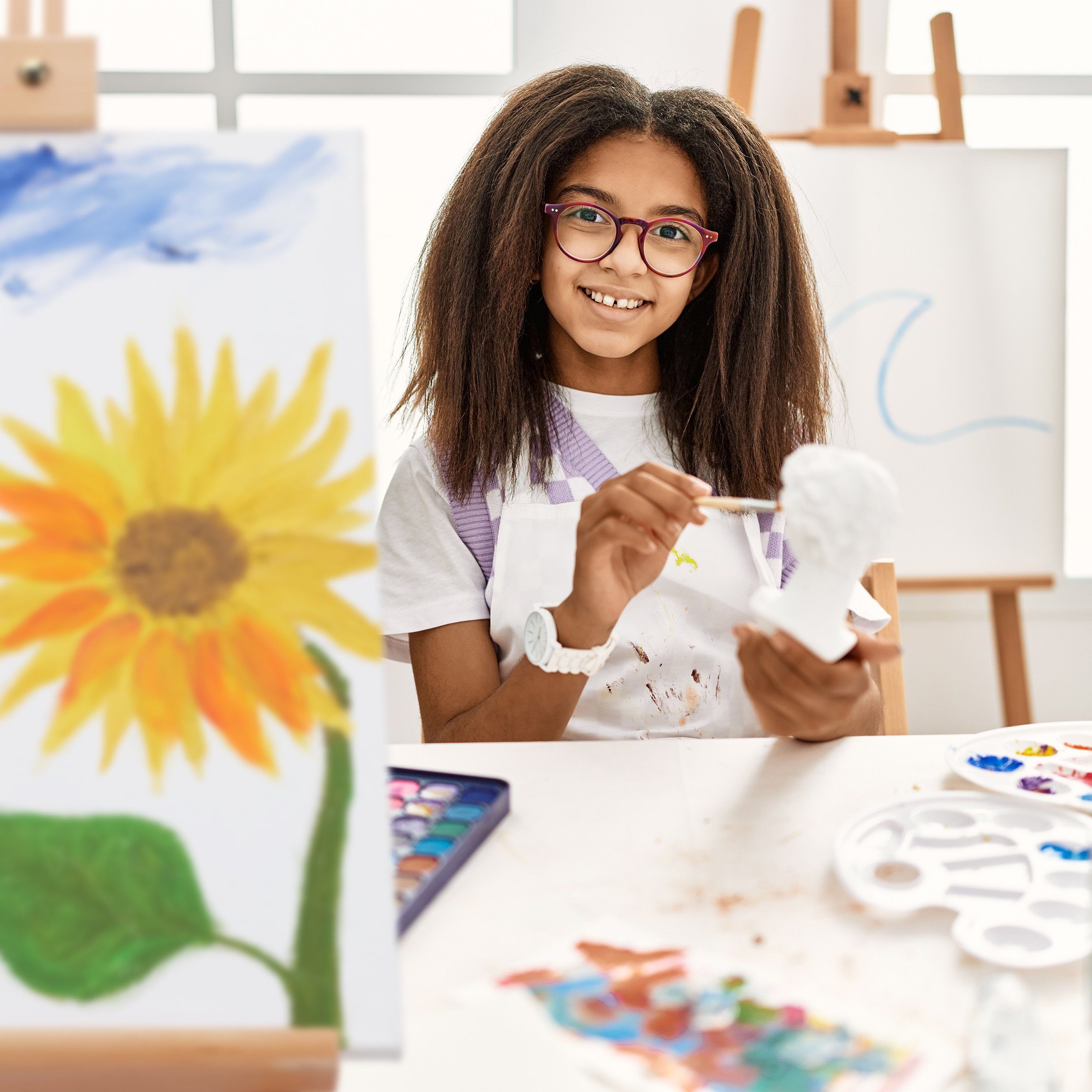 relaxdays Tischstaffelei XL aus Buchenholz