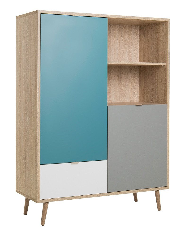 Finori Vitrine Highboard Kommode Cuba, Skandinavisch