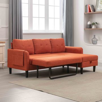 REDOM Chesterfield-Sofa Ecksofa Wohnlandschaft Modulsofa, Modulares Sofa, Mit 3 Rückenpolstern und Stauraum