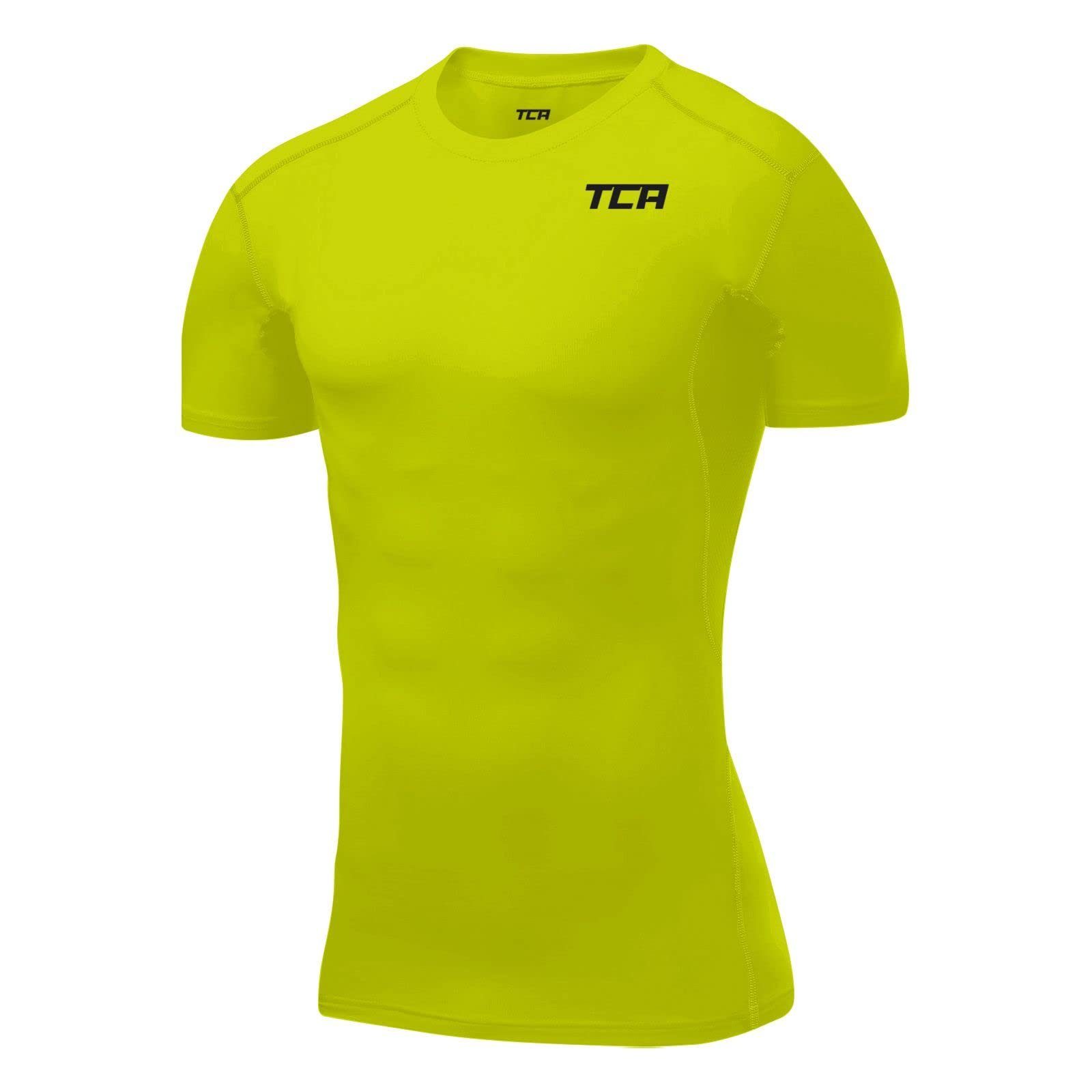 TCA HyperFusion Grün, Herren Sportshirt Licht - XXL Funktionsunterhemd TCA