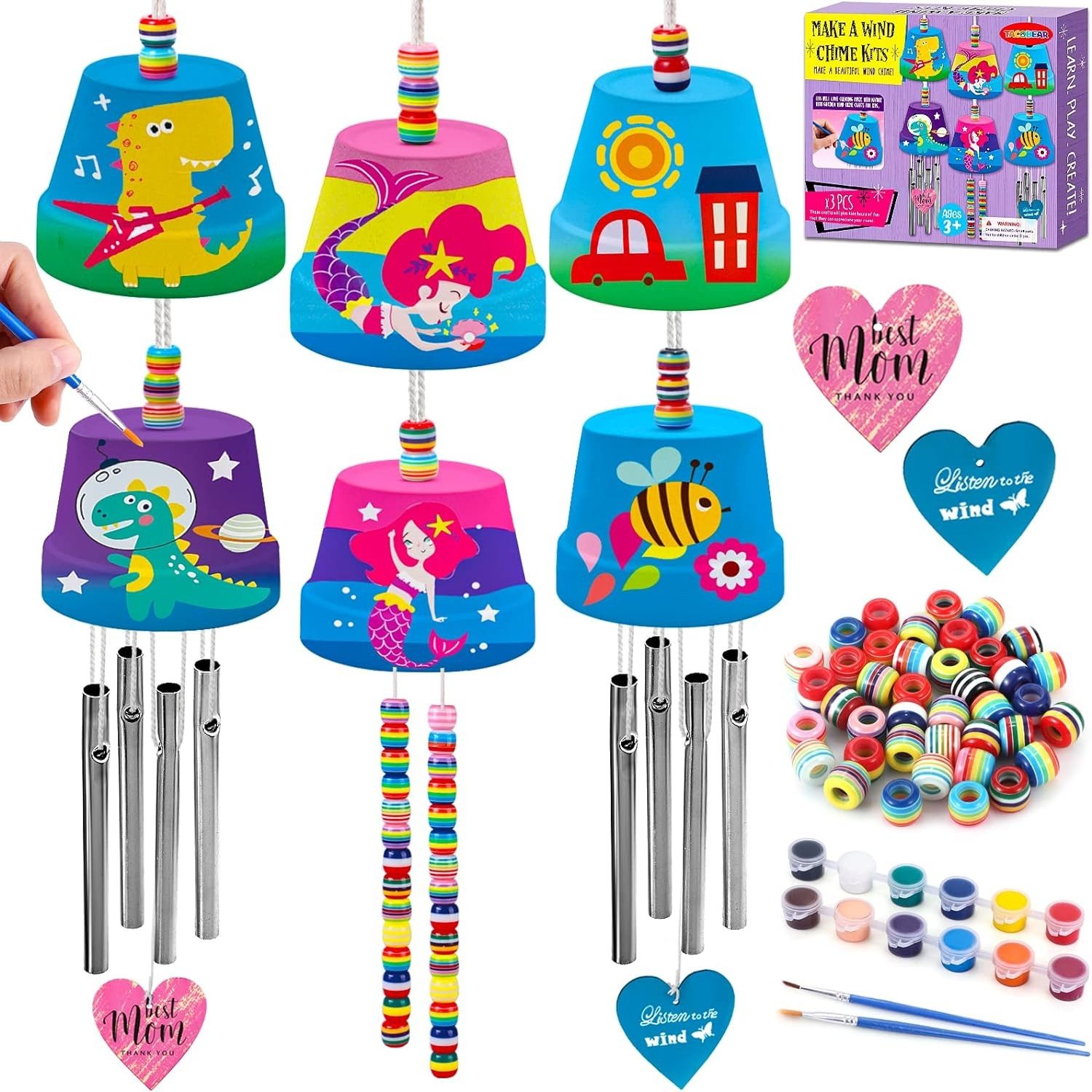 vamei Windspiel Windspiel Basteln Kinder DIY Set Malset Kreatives Geschenk Abenteuer