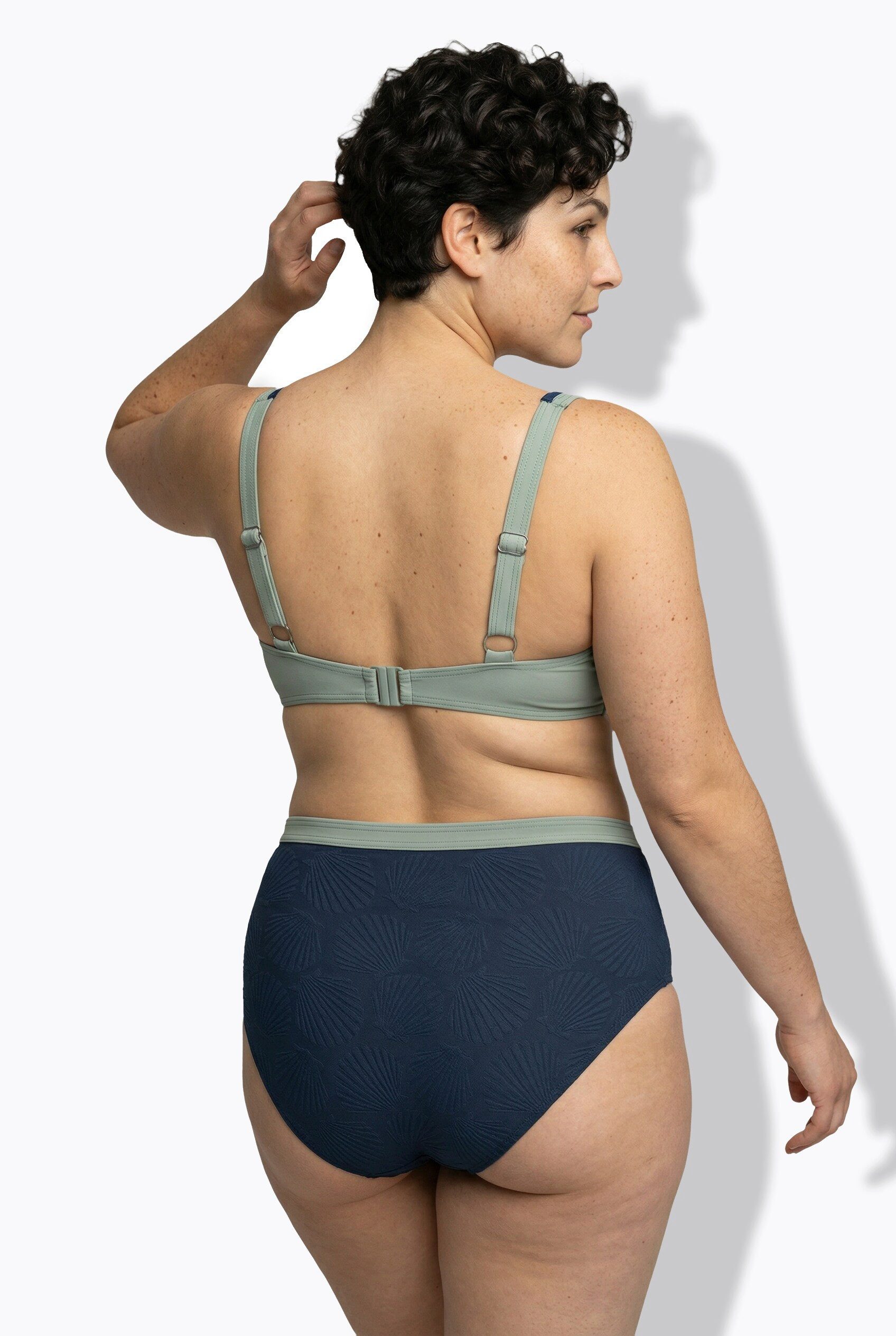 Ulla Popken Soft-BH Bikini Muschelstruktur Softcups Träger verstellbar