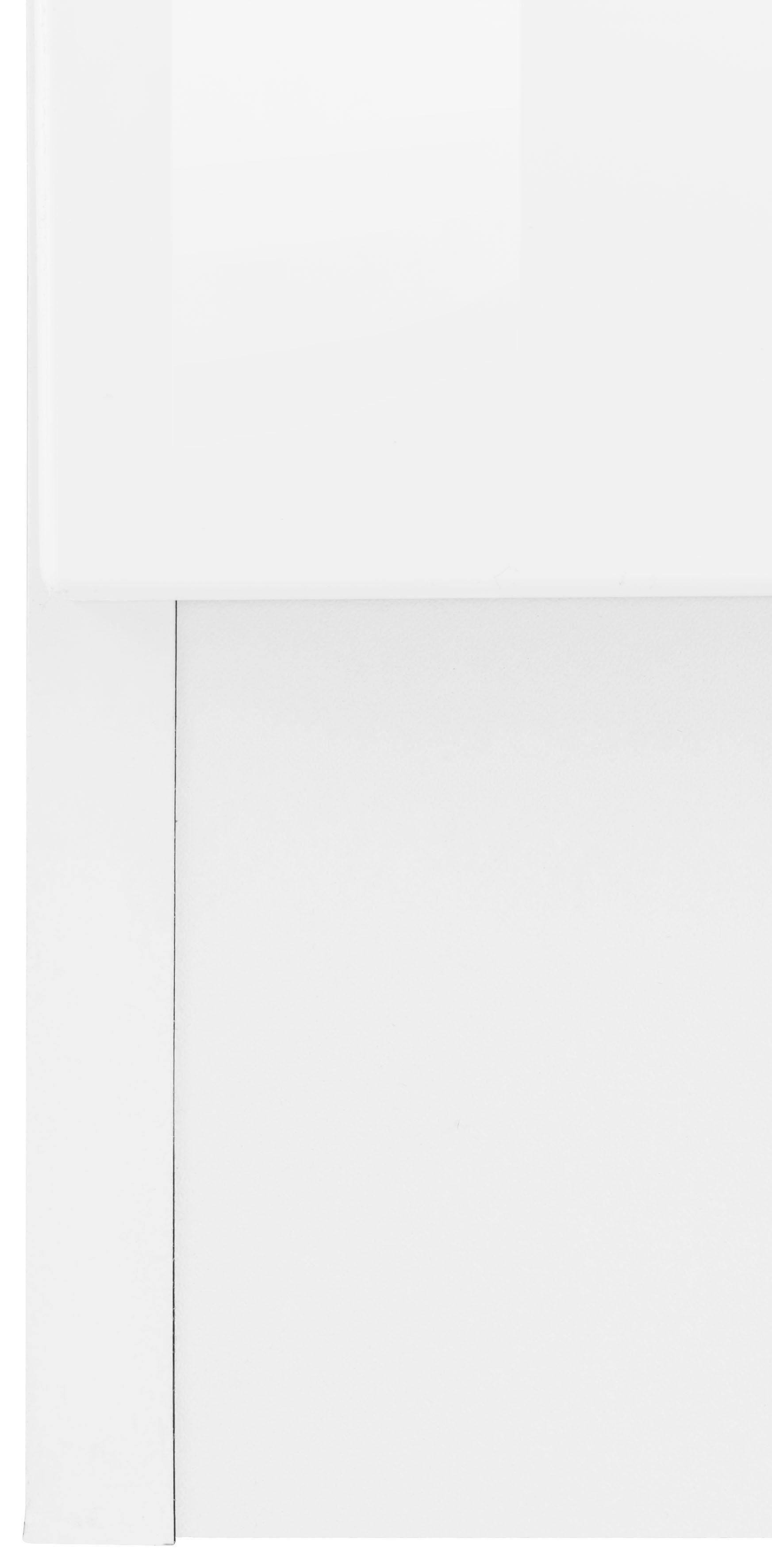 Hochglanz Unterschrank weiß Metallgriff, 1 cm Schubkasten, Front 1 HELD Tür, Tulsa 50 MÖBEL schwarzer | breit, MDF weiß