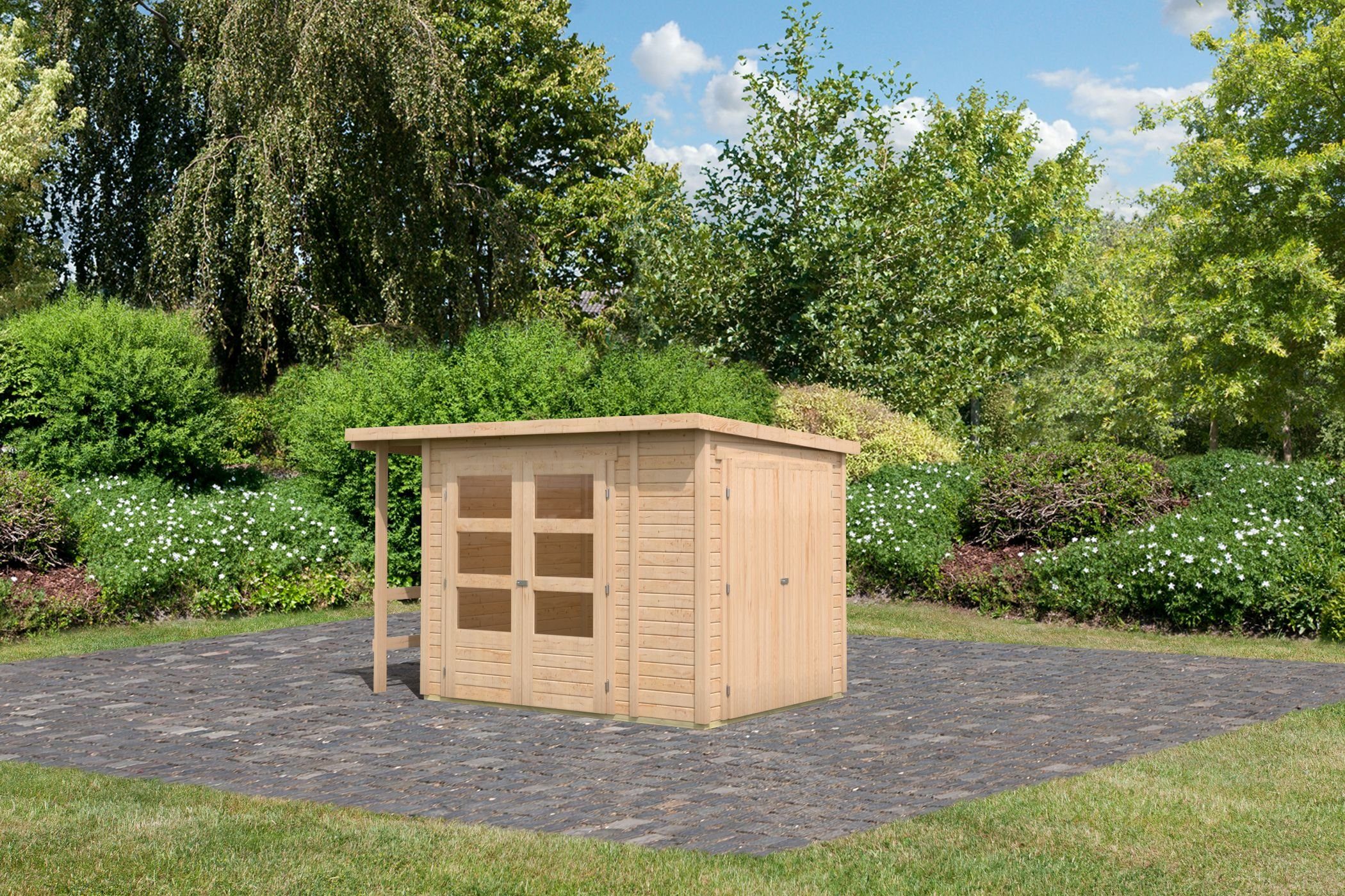 Karibu Gartenhaus Gartenhaus Multi mit Schrank günstig online kaufen