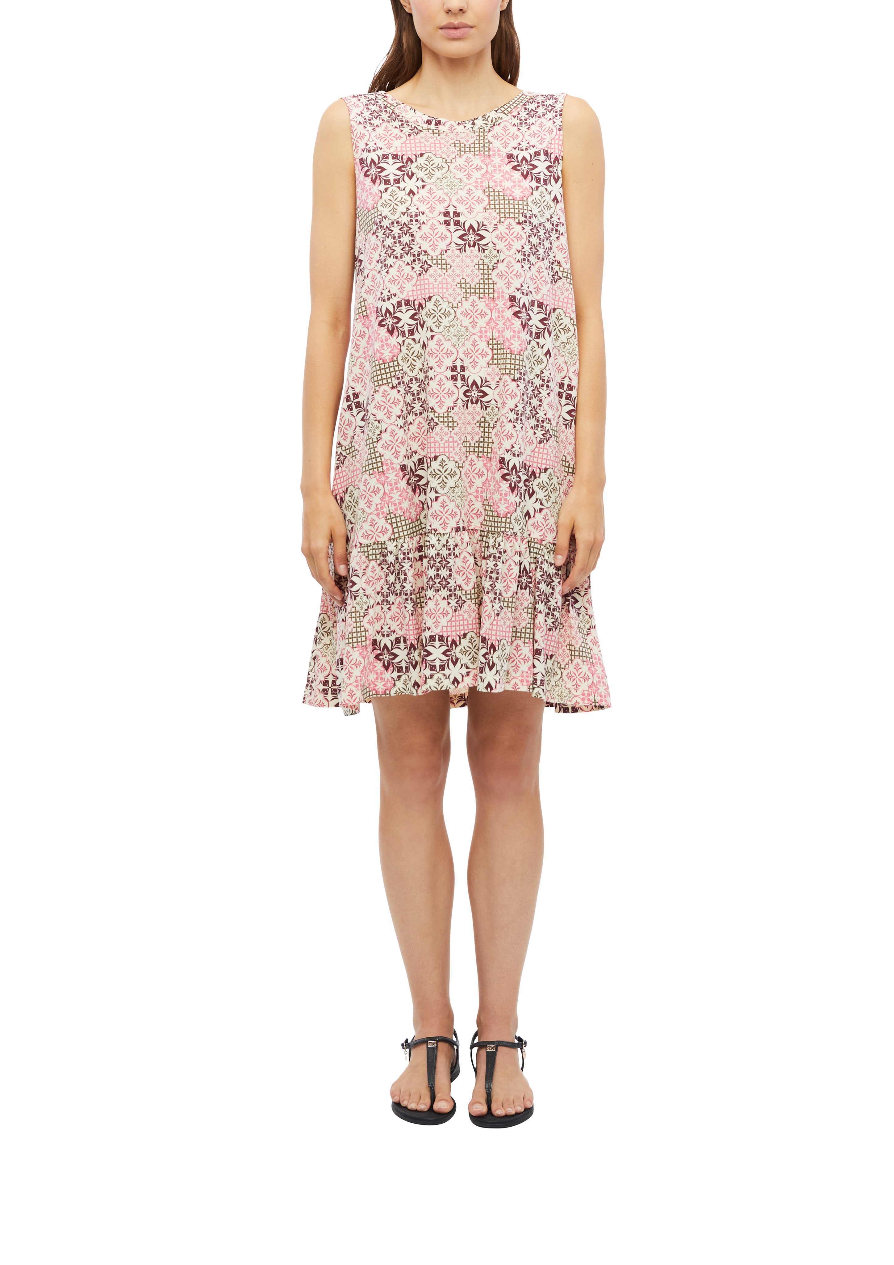 s.Oliver Maxikleid Sommerkleid in Allover-Optik