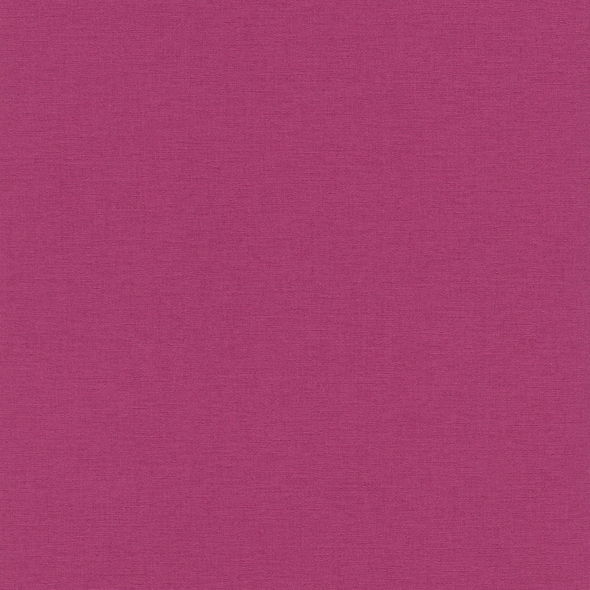 Rasch Vliestapete Leinenoptik - Vinyltapete Uni Pink, Matt, Leinenoptik, Textiloptik, (1 Rolle, 1 St., Kollektion 'Country Charme' - 10,05 m x 0,53 m), gute Lichtbeständigkeit, feucht abwischbar, restlos abziehbar