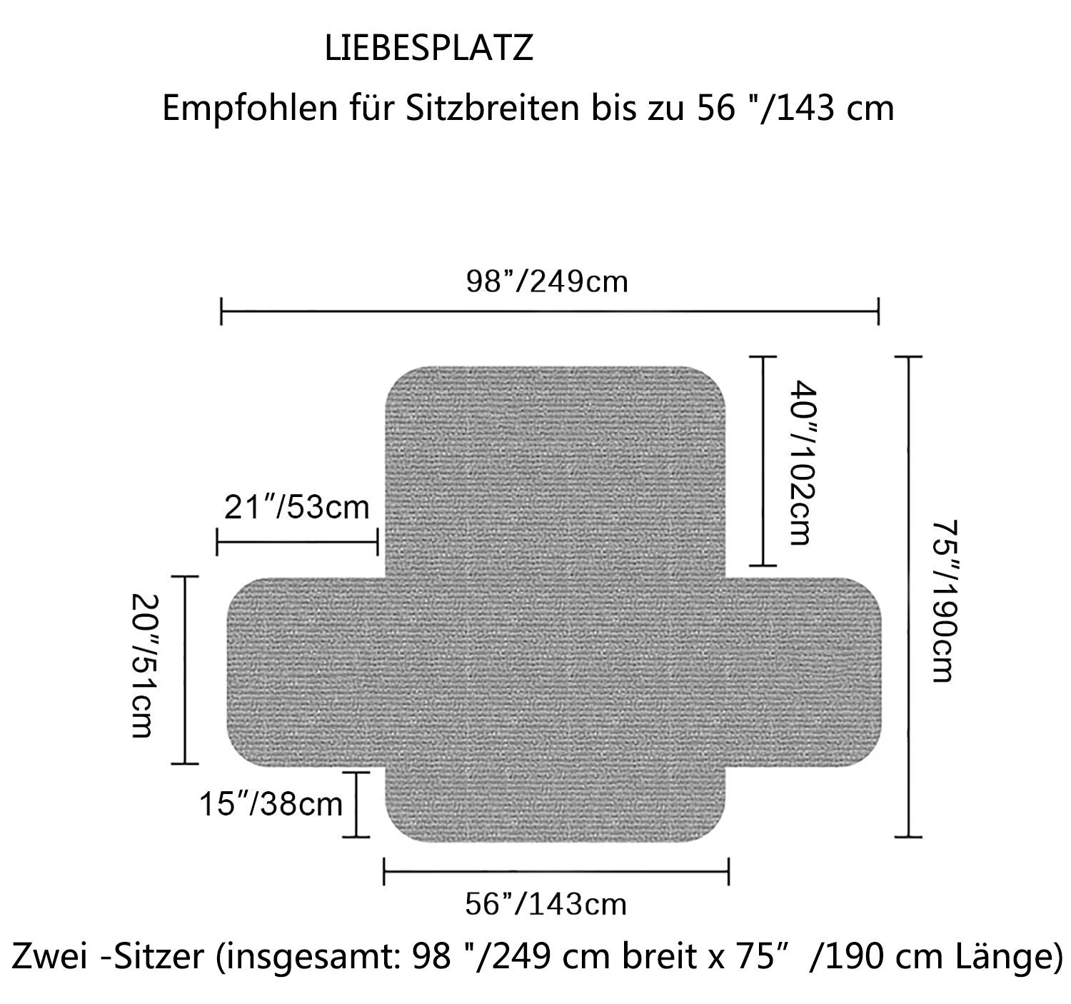 Sofabezug Wasserdichte Anti Rutsch Überzug GelldG Überwurf Couch Sofa, Schutz für