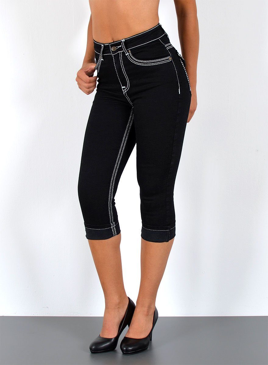 ESRA Caprijeans Damen 3/4 Capri Jeans-Hose günstig online kaufen