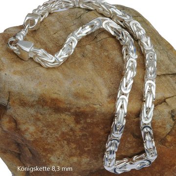 HOPLO Königskette Silberkette Königskette Länge 55cm - Breite 8,3mm - 925 Silber, Made in Germany