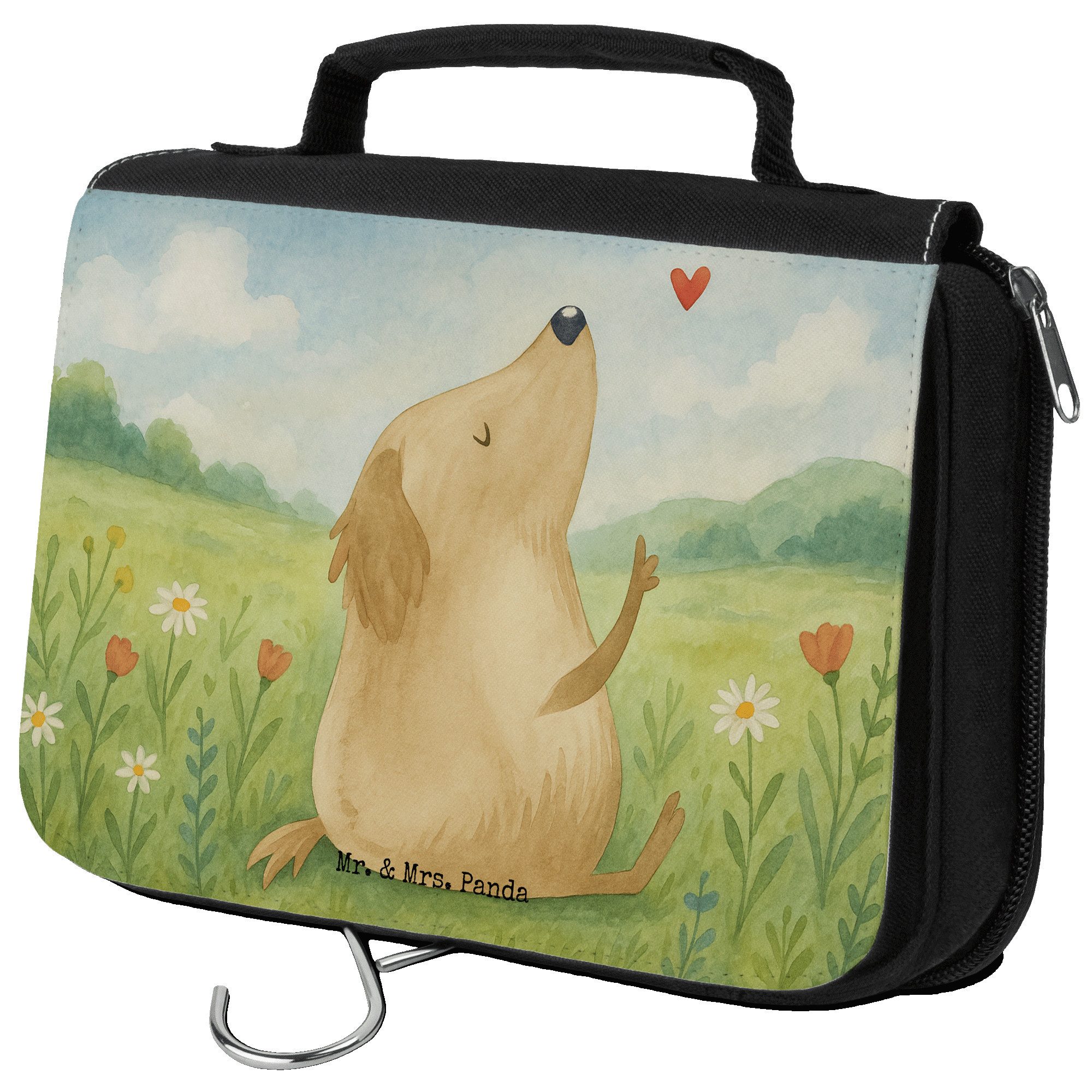 Kulturbeutel Hund Liebe Design, Kulturbeutel, Weiß, badtasche, Herz, kosmetiktäsch
