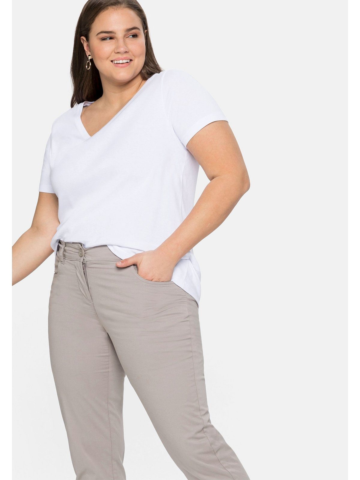 Sheego 7/8-Hose Große Größen in Baumwoll-Stretch-Qualität