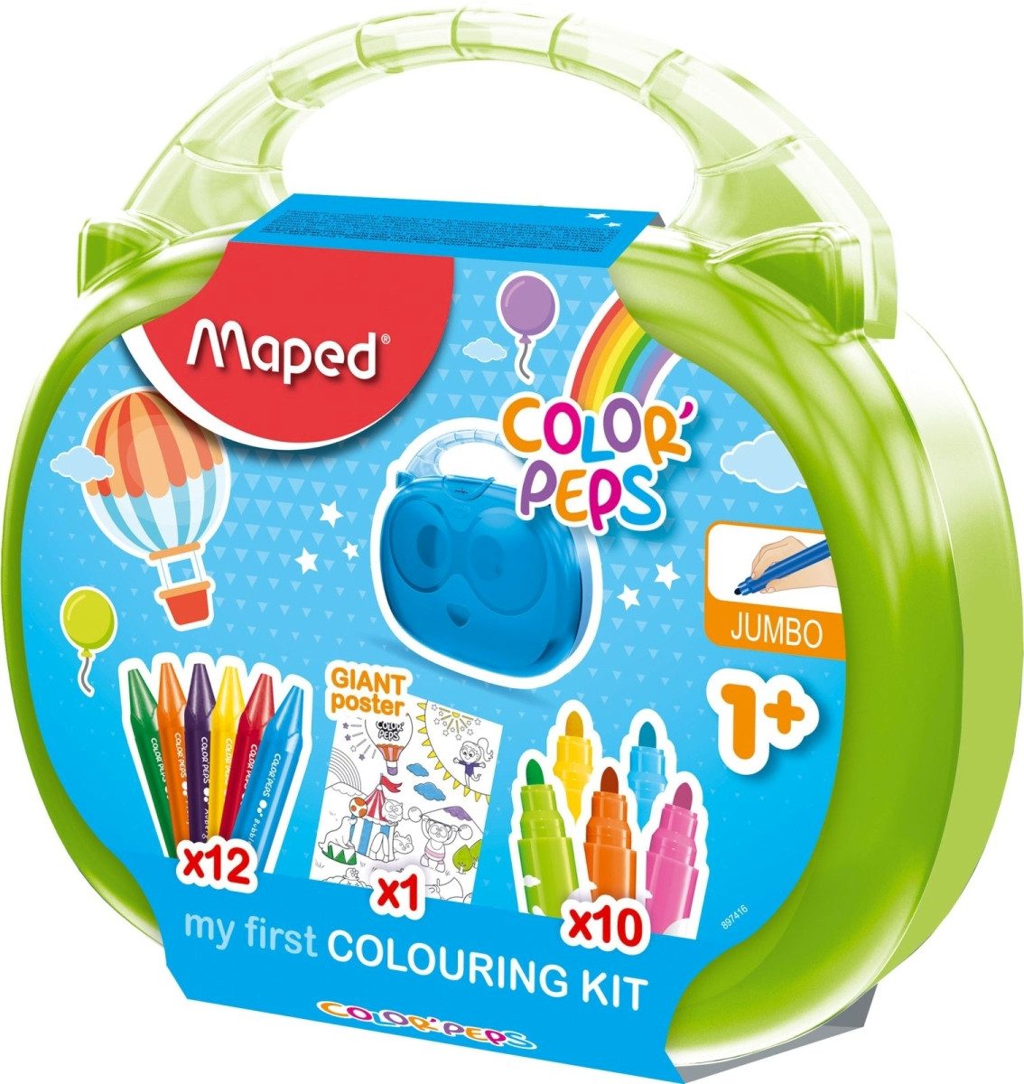 MAPED Filzstift Mal-Set Color'Peps Kunststoff-Box sortiert