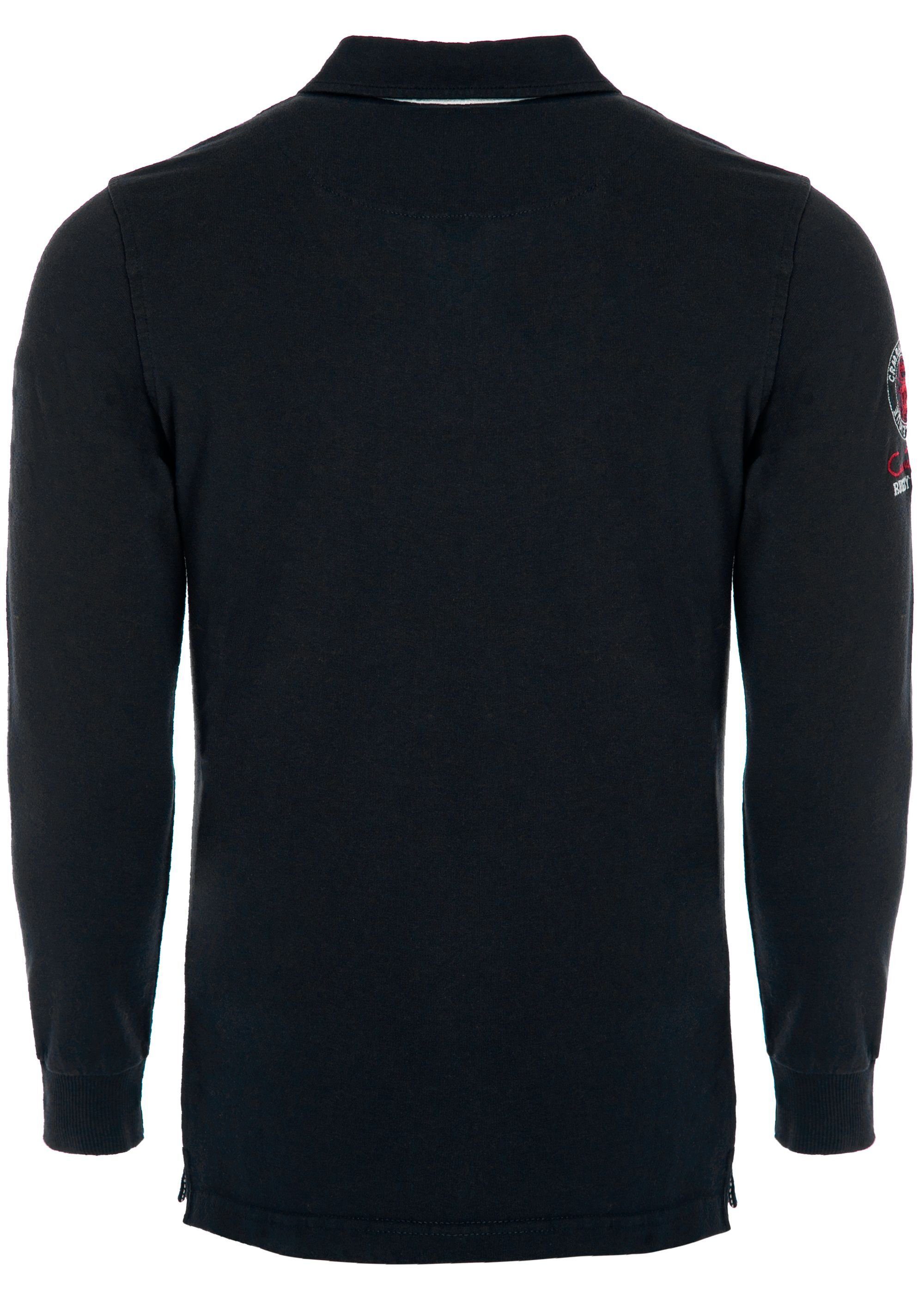 Poloshirt CARISMA mit Stickerei Team Black Rugby